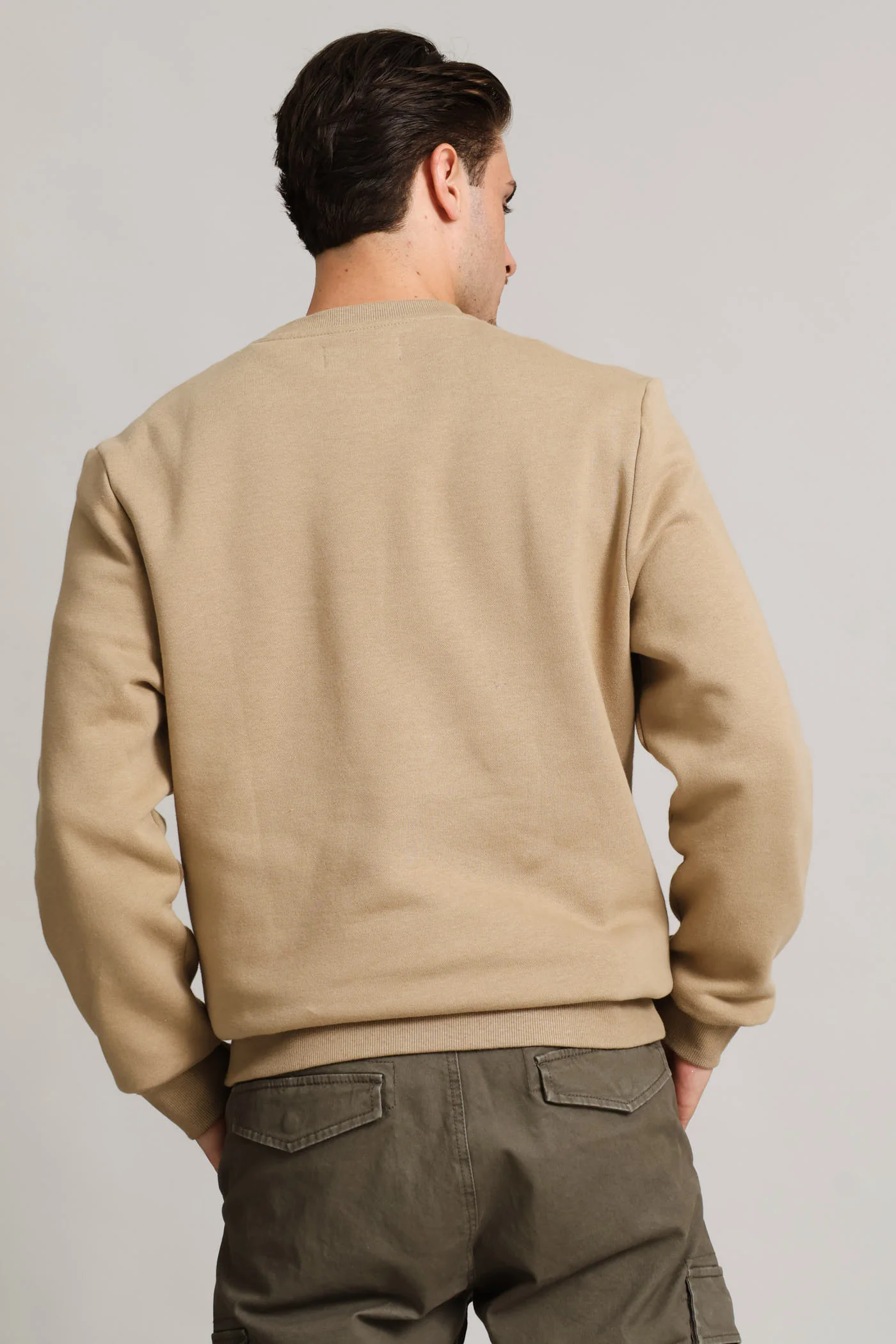 Sweat Crew Top - Taupe - Image 5