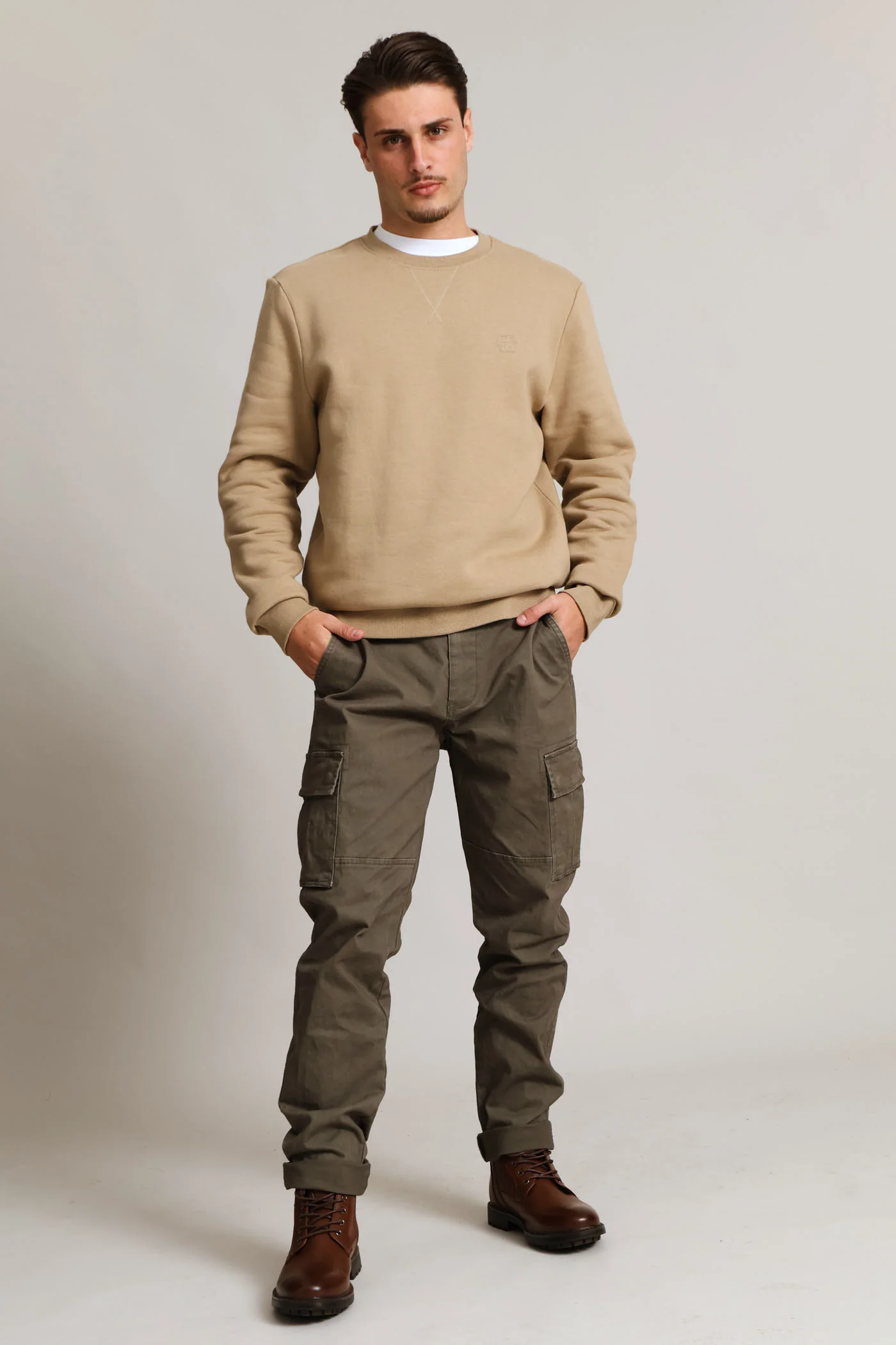 Sweat Crew Top - Taupe - Image 6