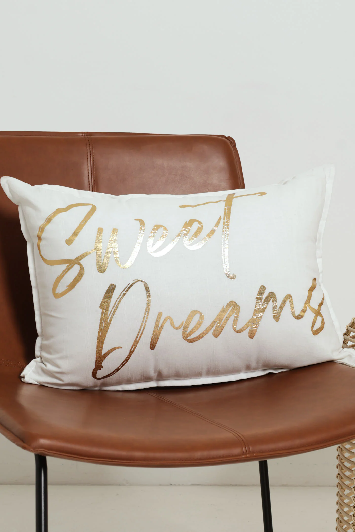 Sweet Dreams Foil Script Cushions - Grey - Image 3