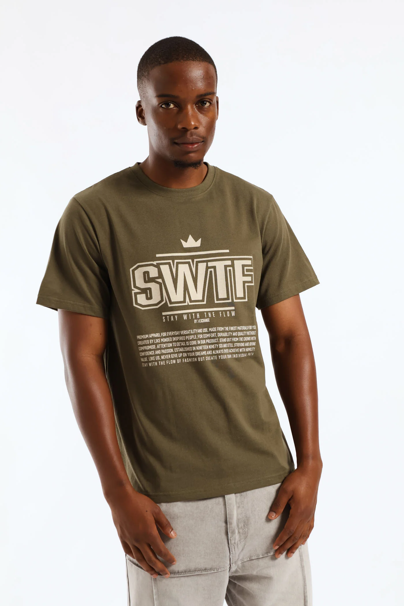 Swft Basic Print Tee - Fatigue - Image 2