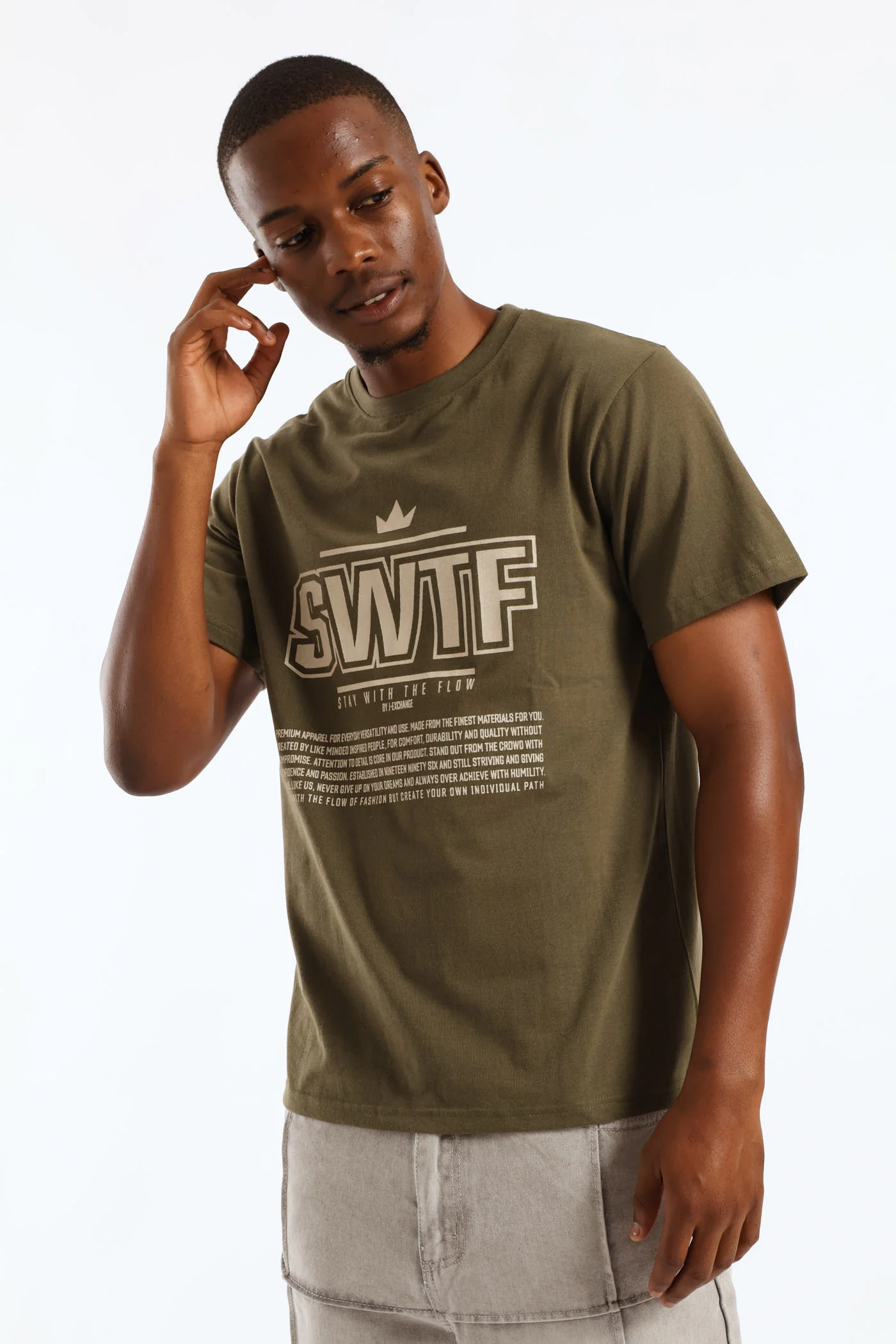 Swft Basic Print Tee - Fatigue - Image 3