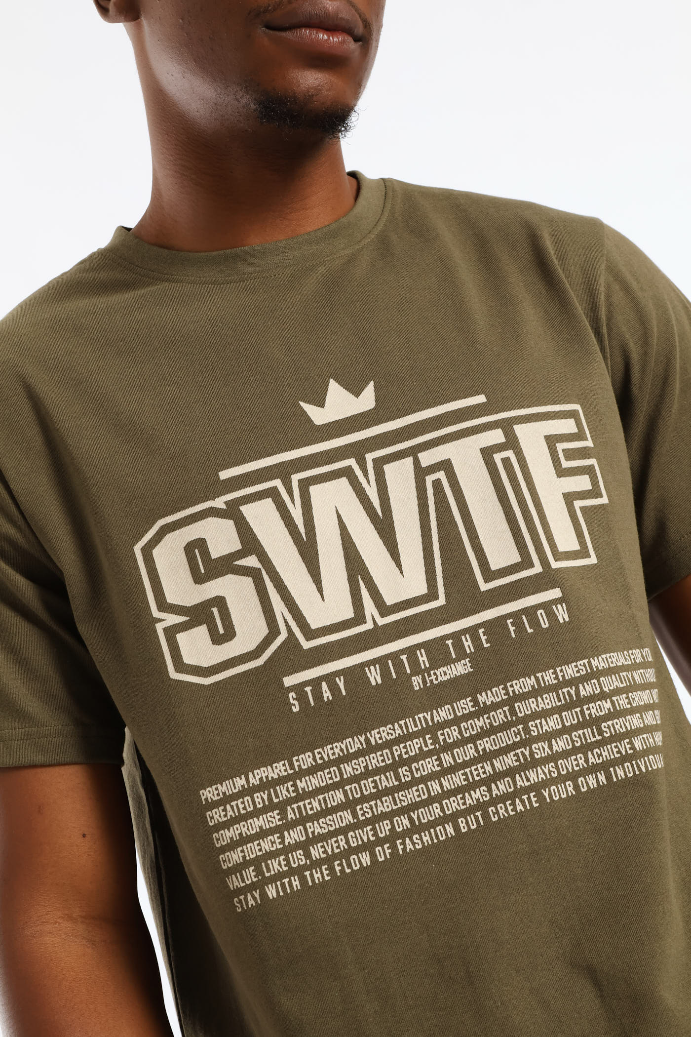 Swft Basic Print Tee - Fatigue - Image 5