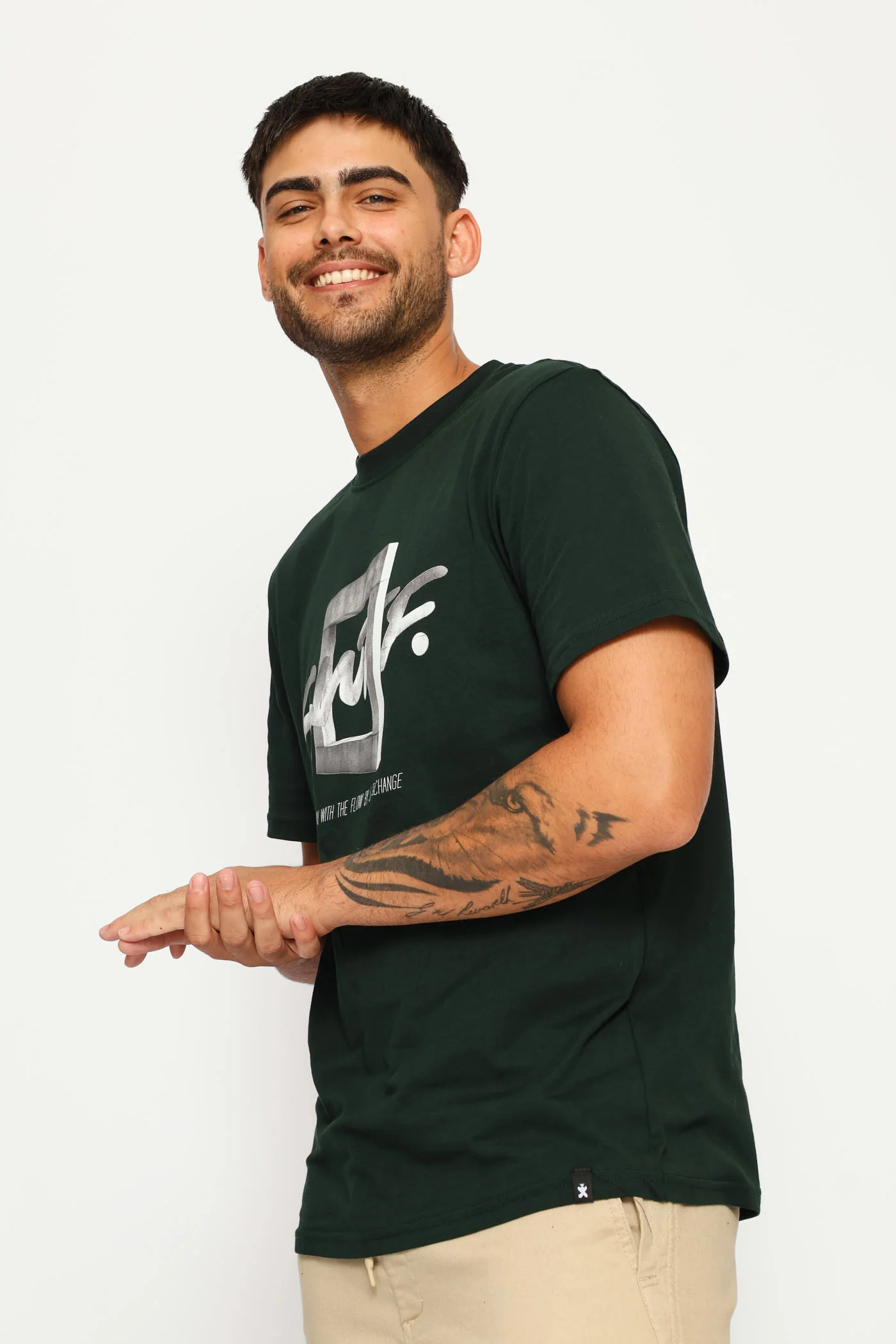 Swft Print Tee - Green - Image 4