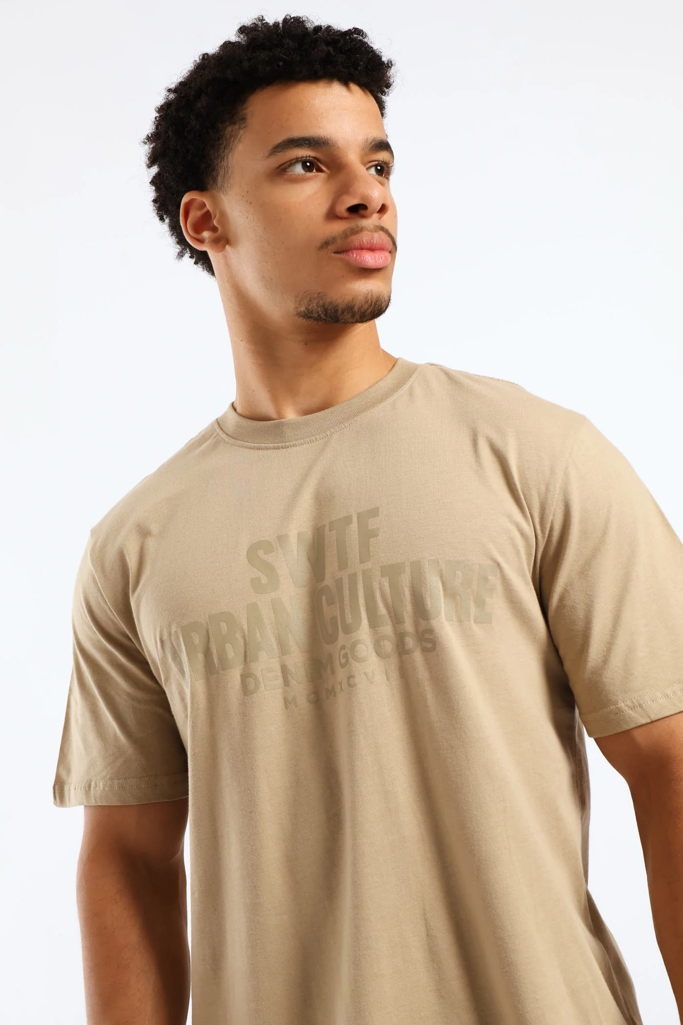 Swtf Uc Hd Shimmer Front Print Tee - Taupe - Image 2