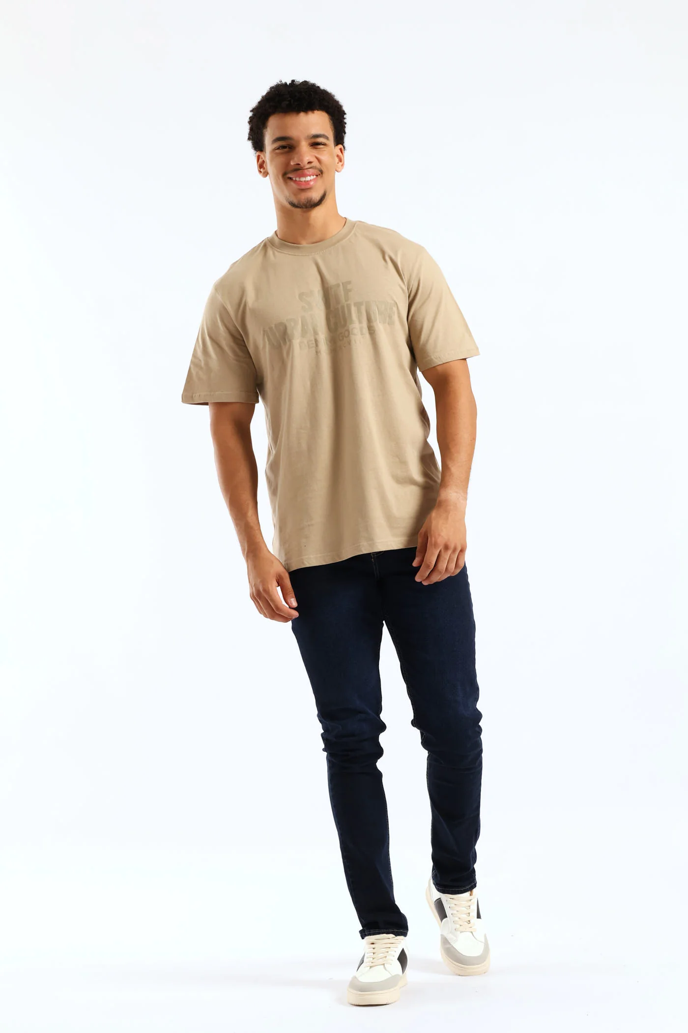 Swtf Uc Hd Shimmer Front Print Tee - Taupe - Image 4