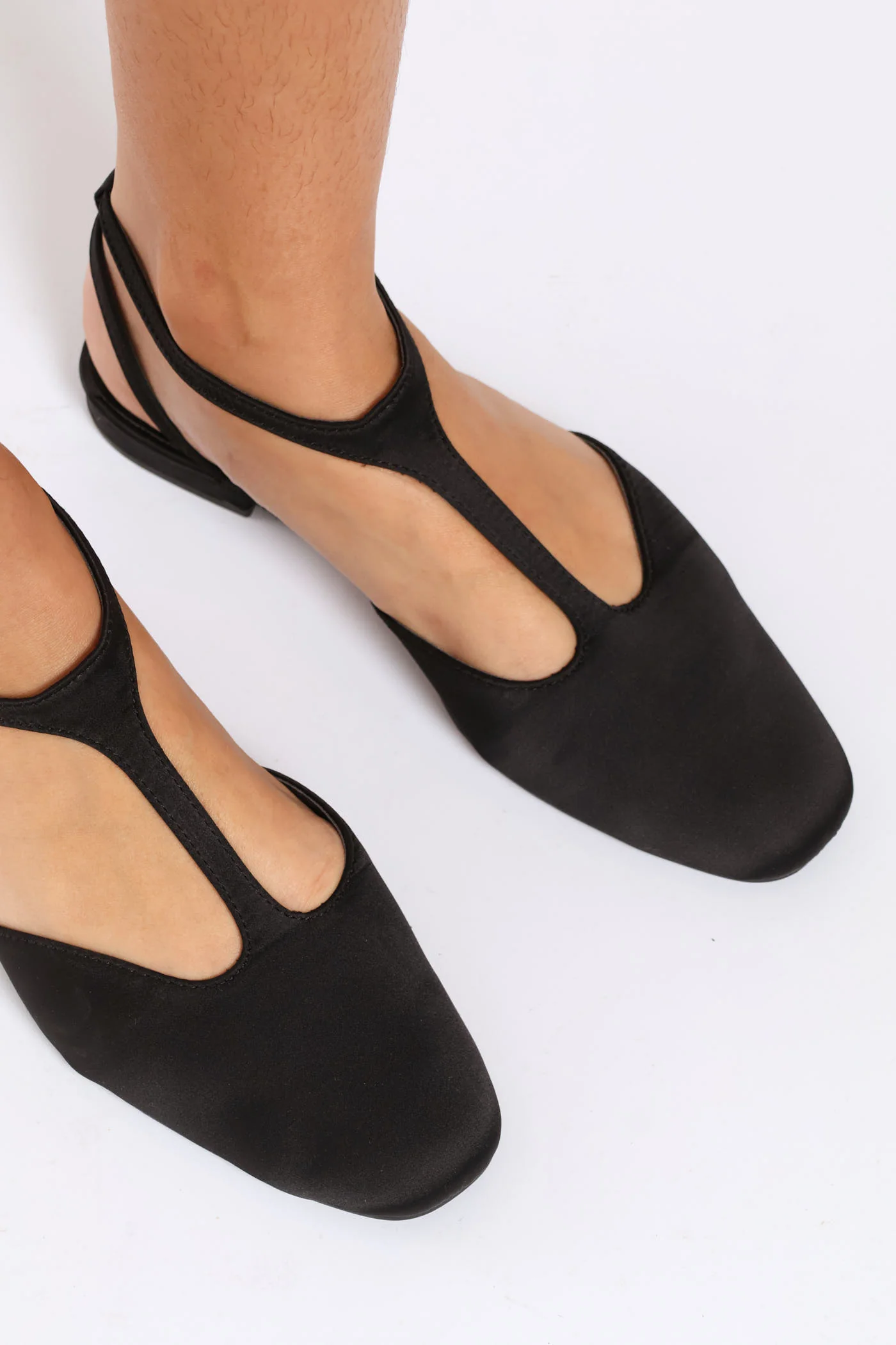 T-Bar Ankle Strap Mule - Black - Image 2