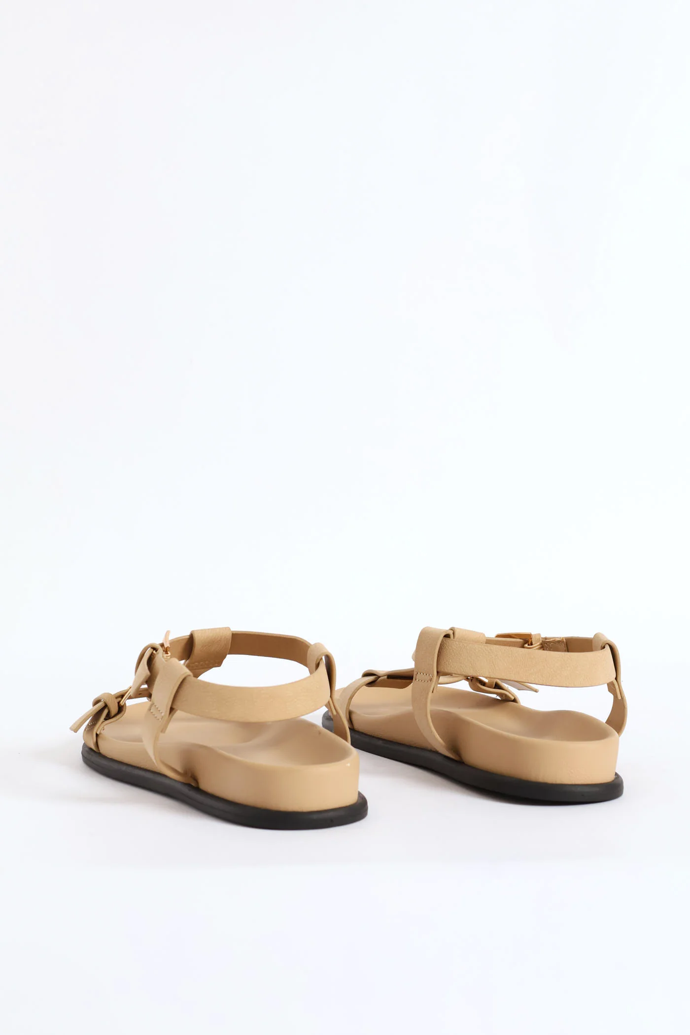 T-Bar Sandal On Comfort Slide Outsole - Stone - Image 5