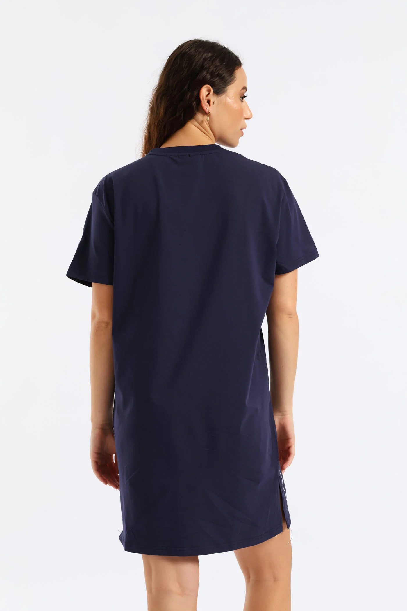 T-Shirt Dress - Navy - Image 4