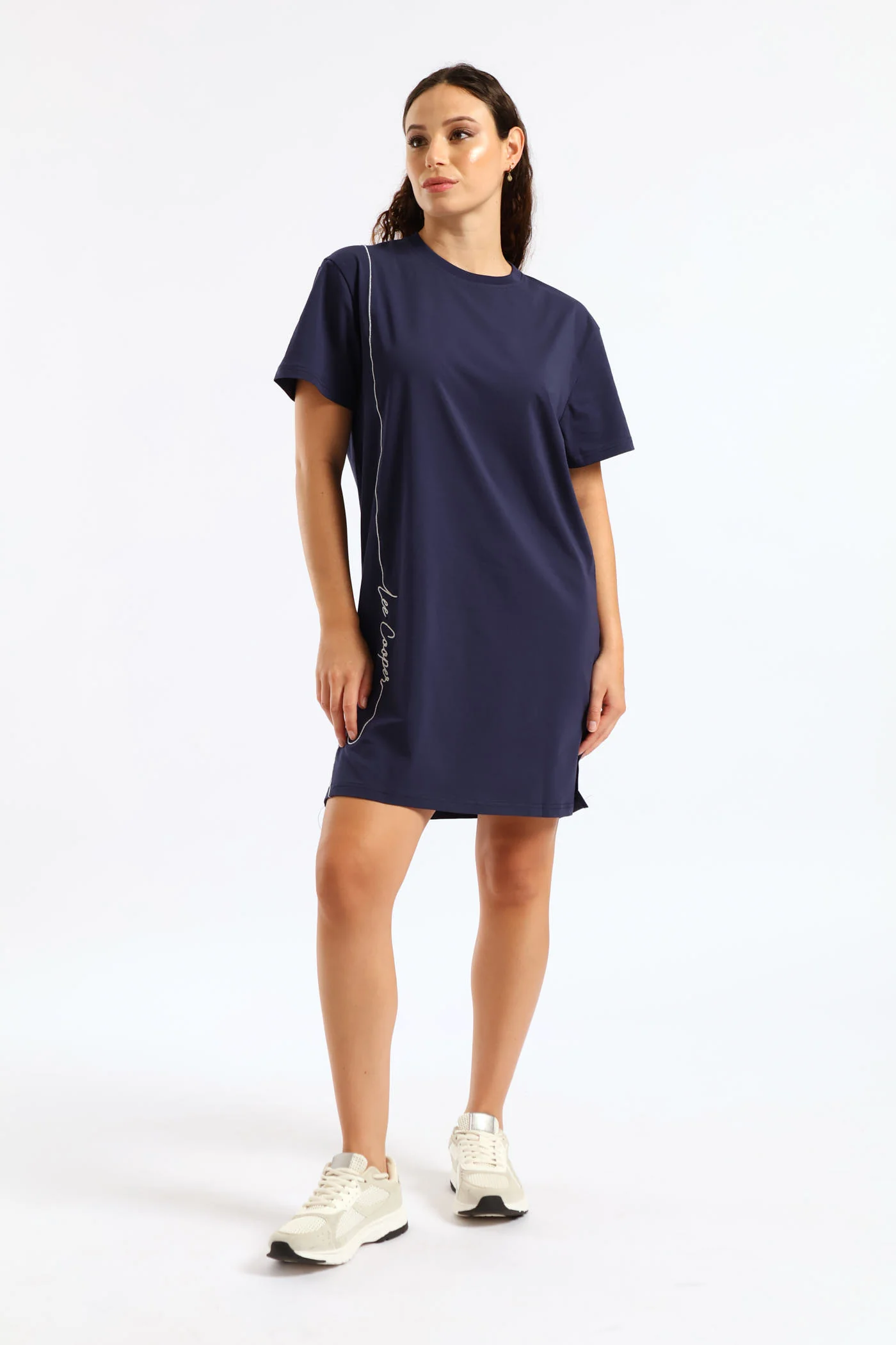 T-Shirt Dress - Navy - Image 6
