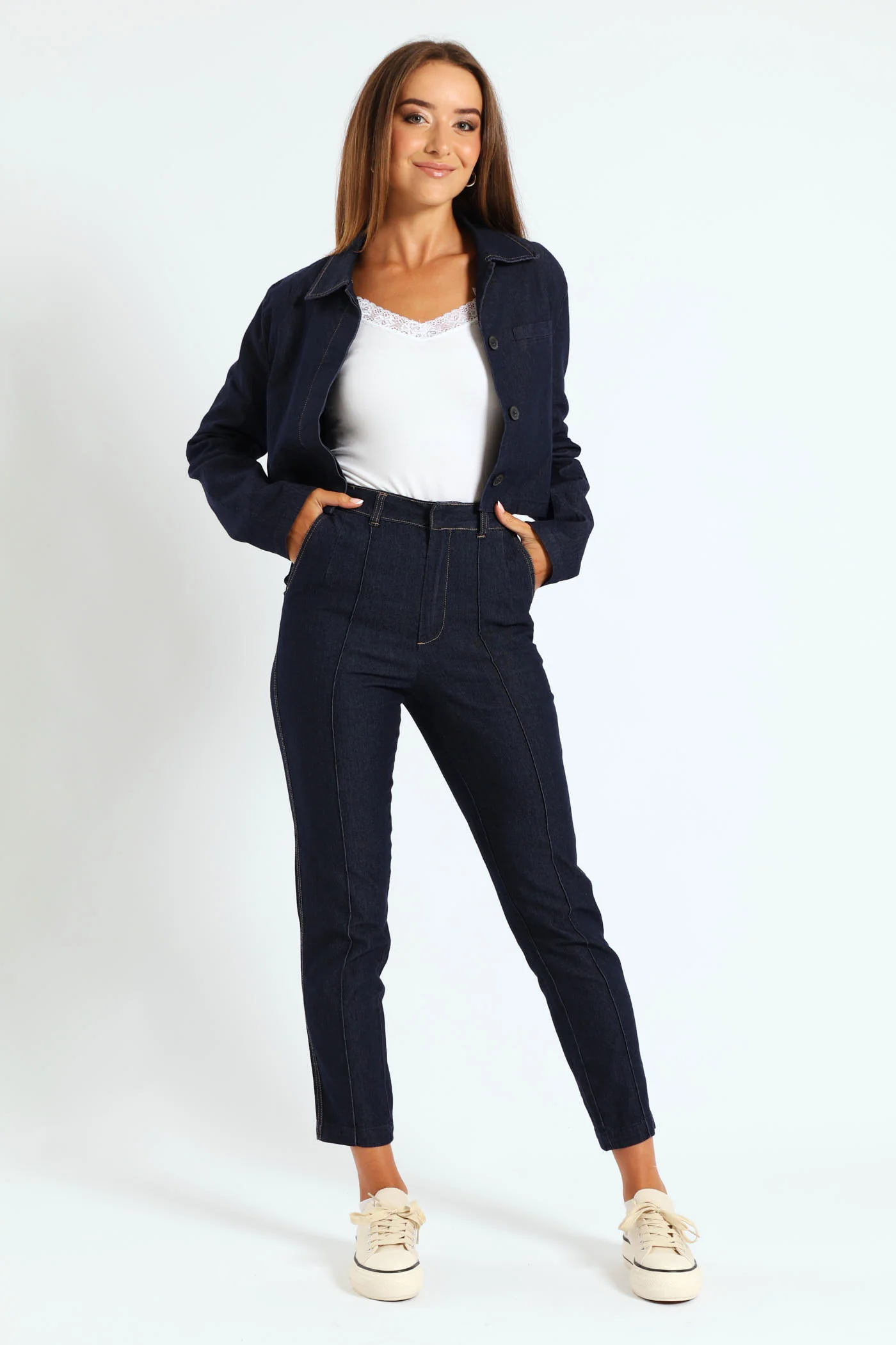 Tailored Slimleg Jean - Dark Wash - Image 4