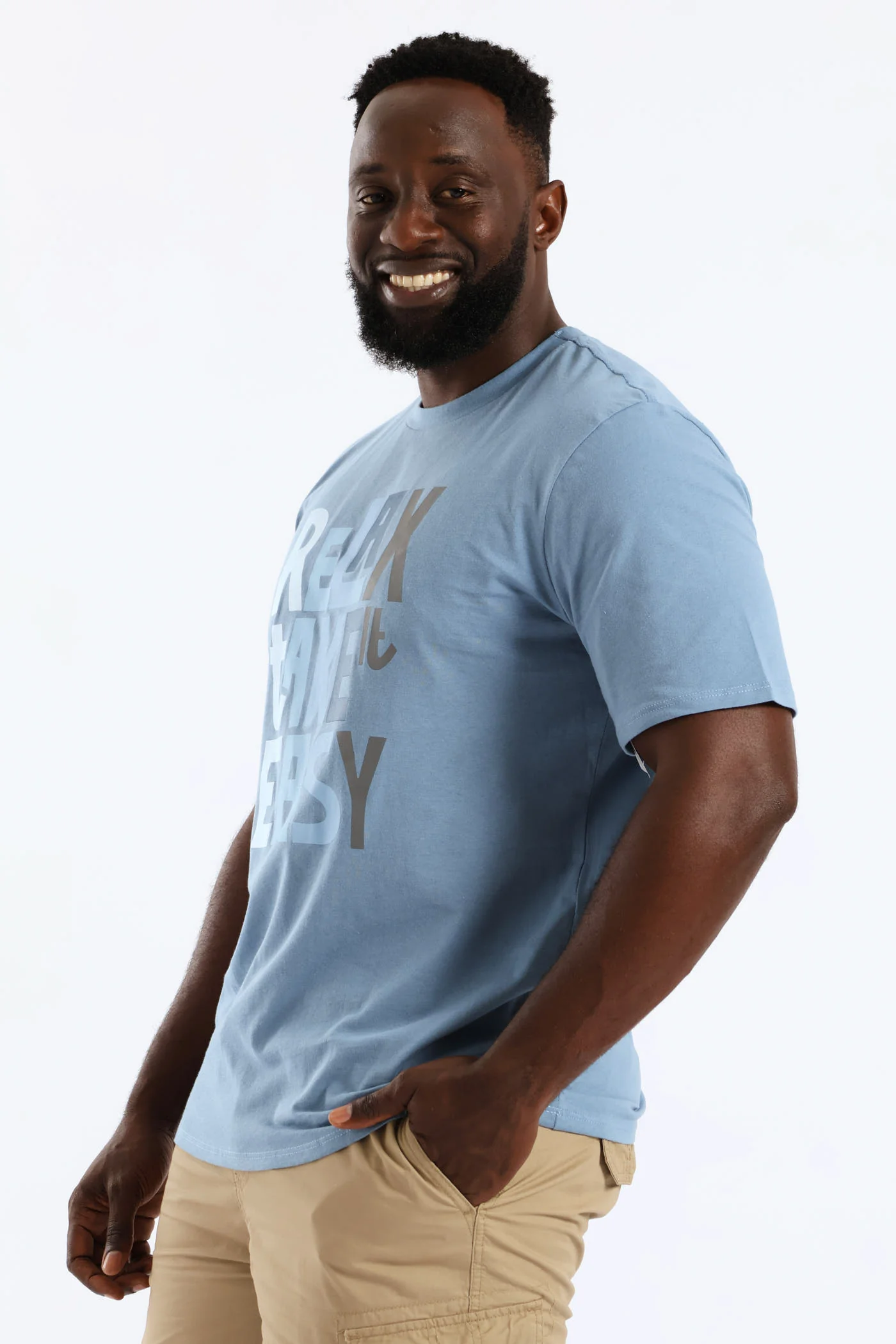 Take It Easy Tee - Steel Blue - Image 3