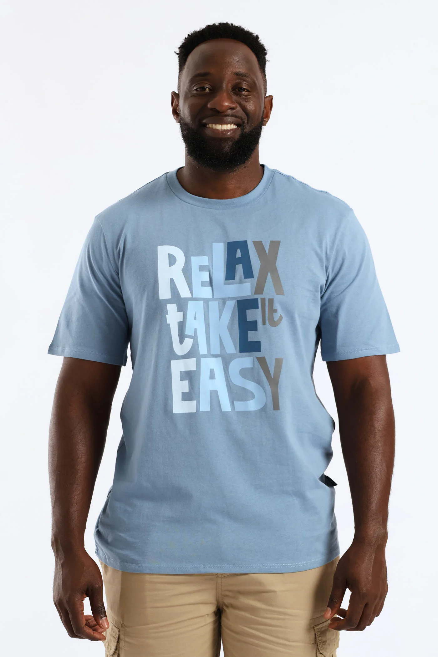 Take It Easy Tee - Steel Blue - Image 4