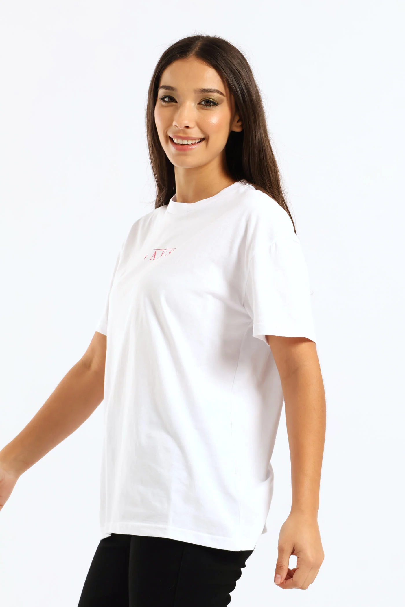 Talk Talk Oversized Tee - White - Image 3