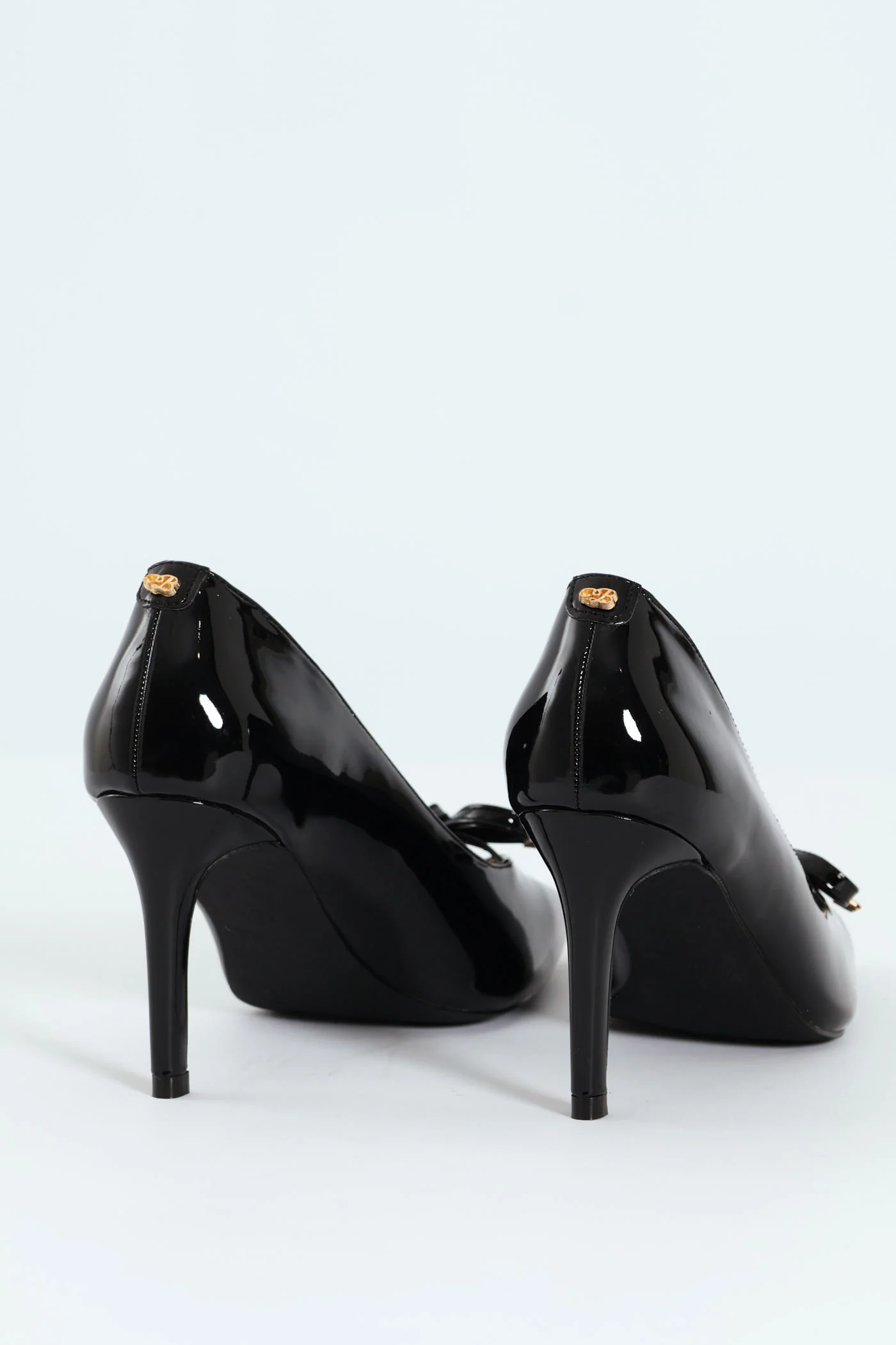 Tamara 1 Pointed Toe Bow Court Stiletto Heel - Black - Image 7