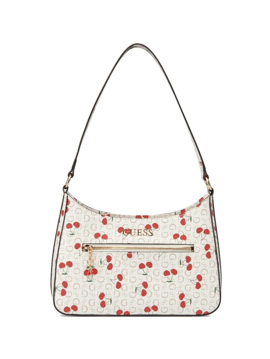 Tana Top Zip Shoulder Bag - White - Image 2