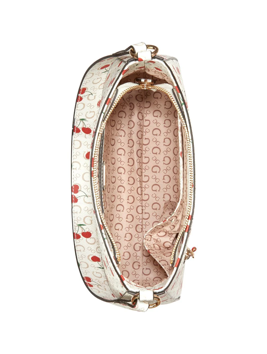 Tana Top Zip Shoulder Bag - White - Image 4