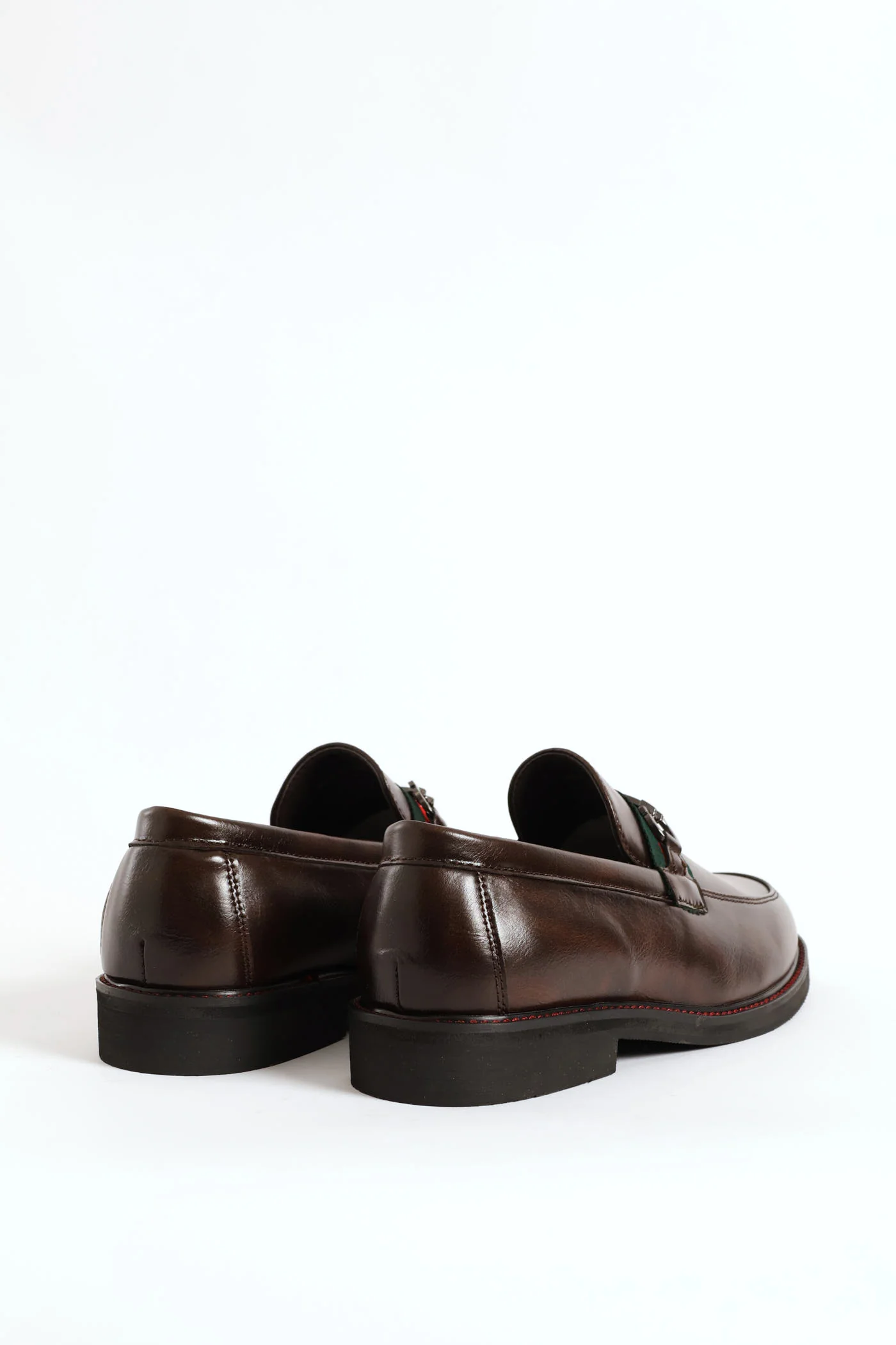 Tape & Trim Upper Detail Slip On Formal Shoe - Chocolate - Image 3
