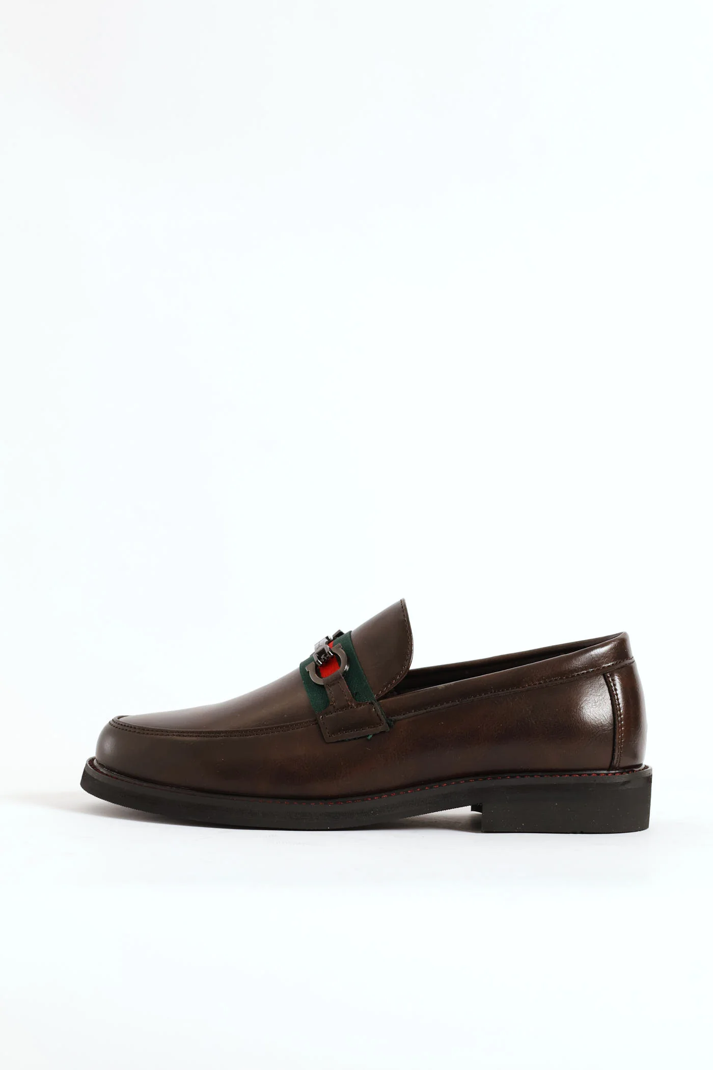 Tape & Trim Upper Detail Slip On Formal Shoe - Chocolate - Image 5