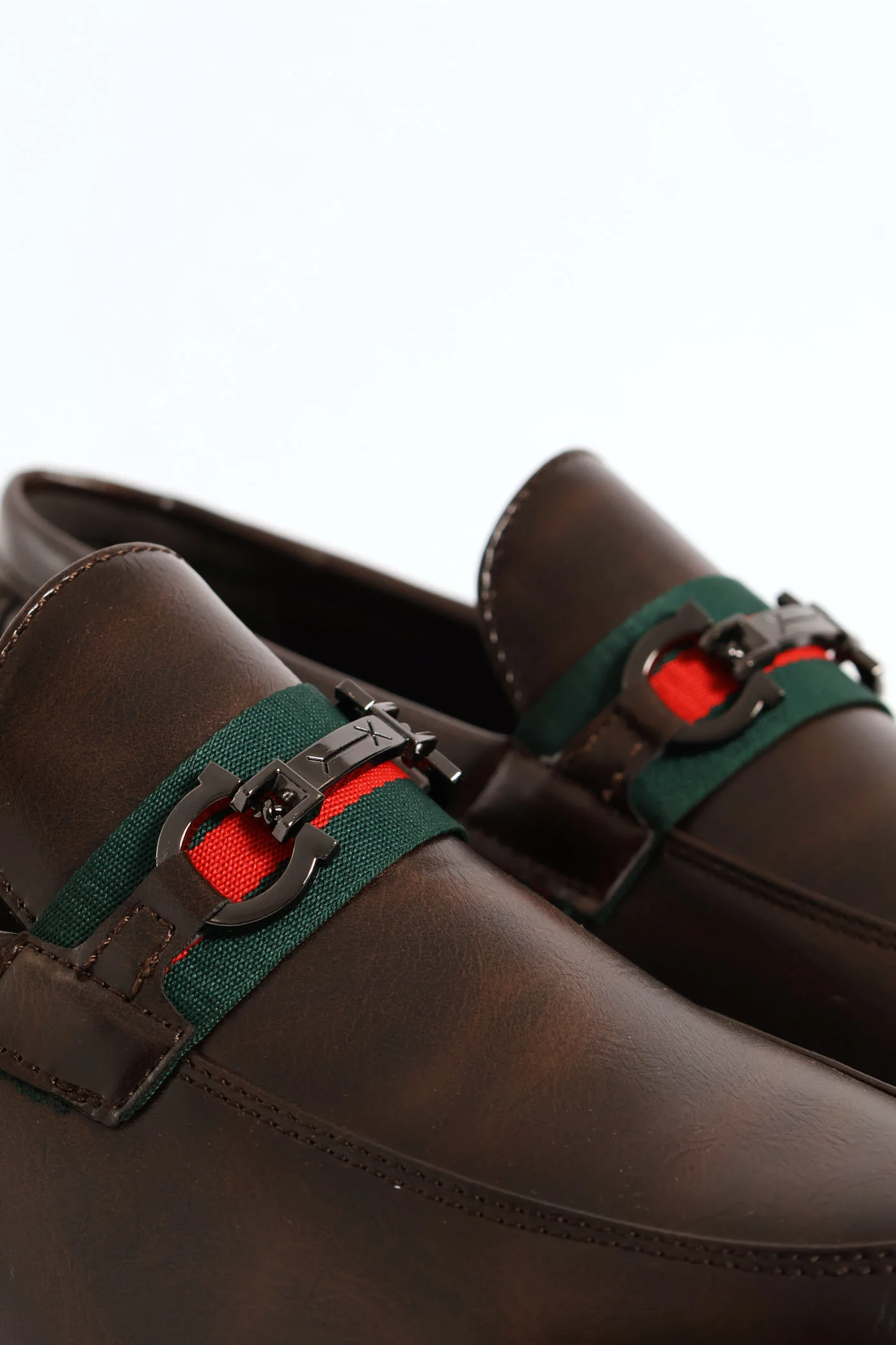Tape & Trim Upper Detail Slip On Formal Shoe - Chocolate - Image 6