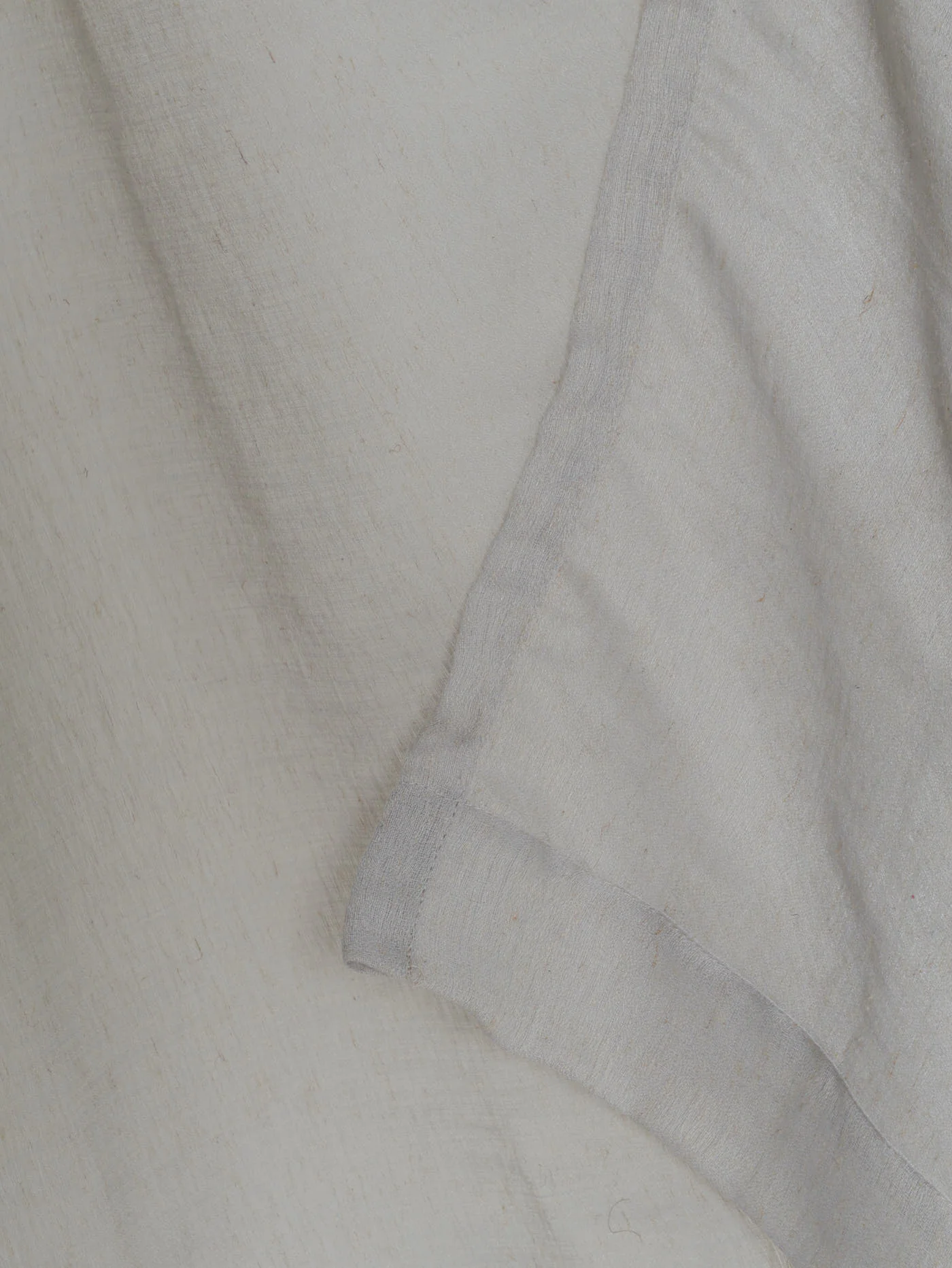 Taped Extra Width & Extra Length Sheer Textured Curtain - Grey - Image 3