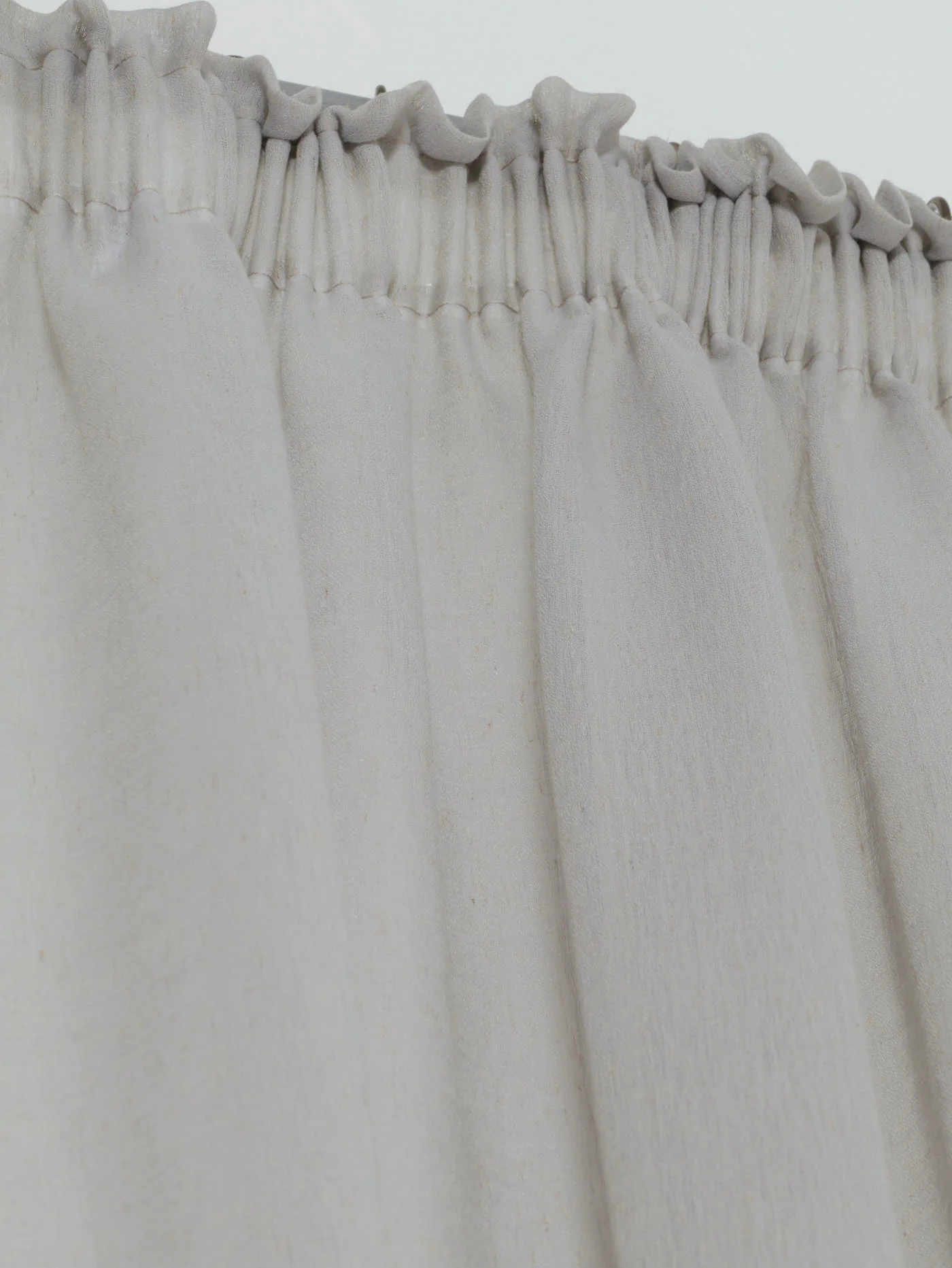 Taped Standard Length Sheer Textured Curtain - Grey - Image 2