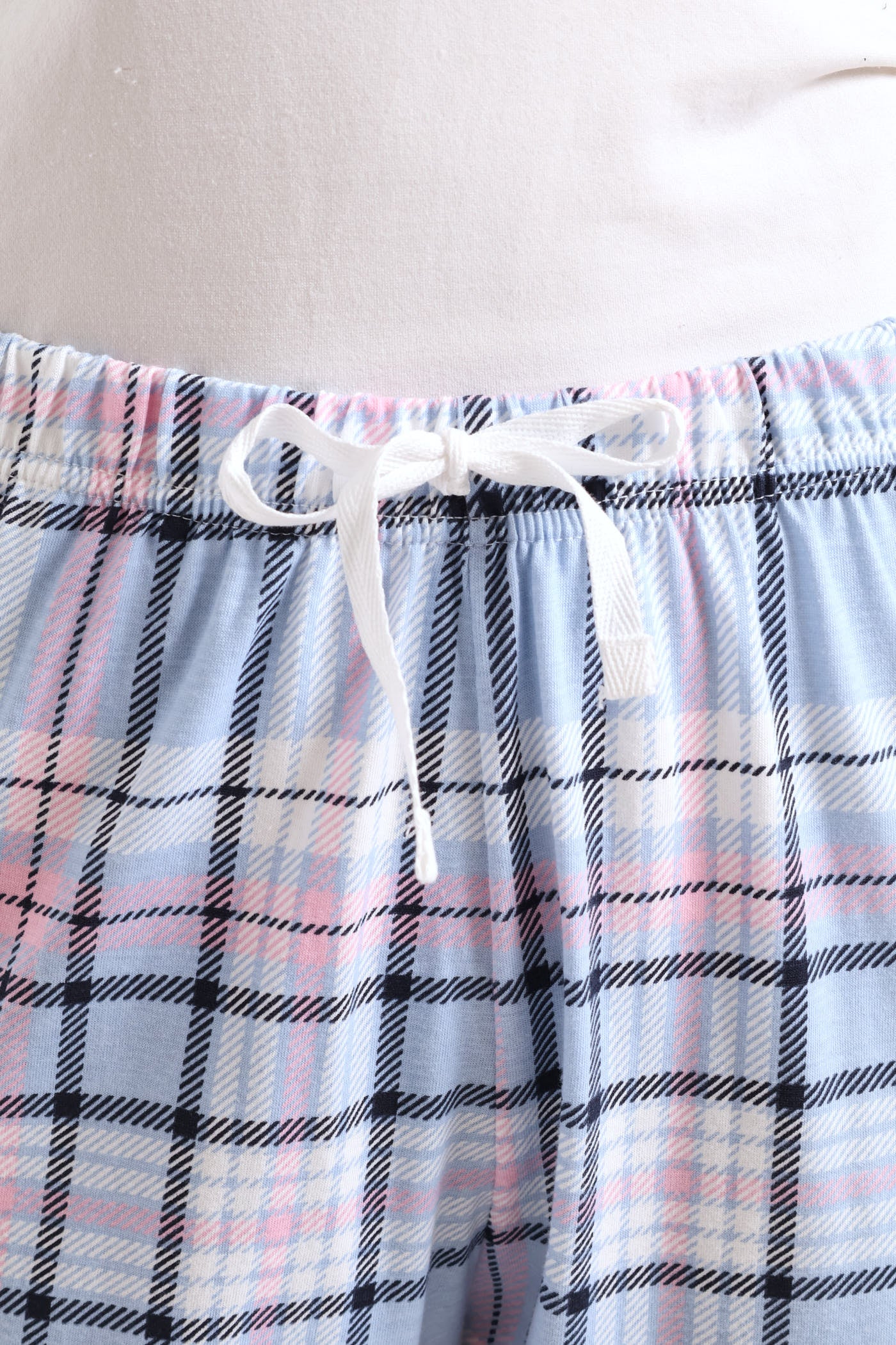 Tartan Capri Pant - Light Blue - Image 4