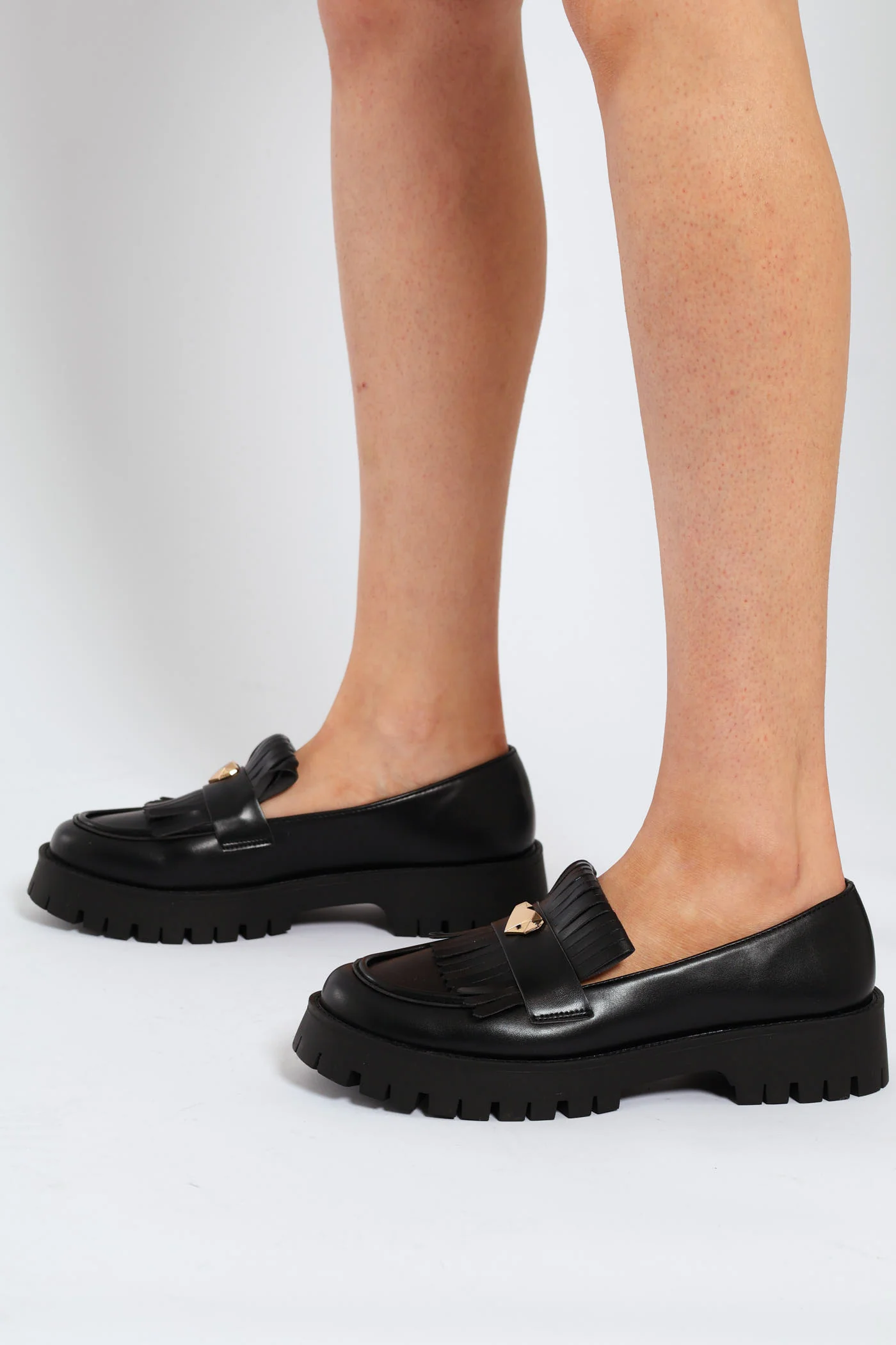 Tassel Detail Chunky Loafer - Black - Image 2