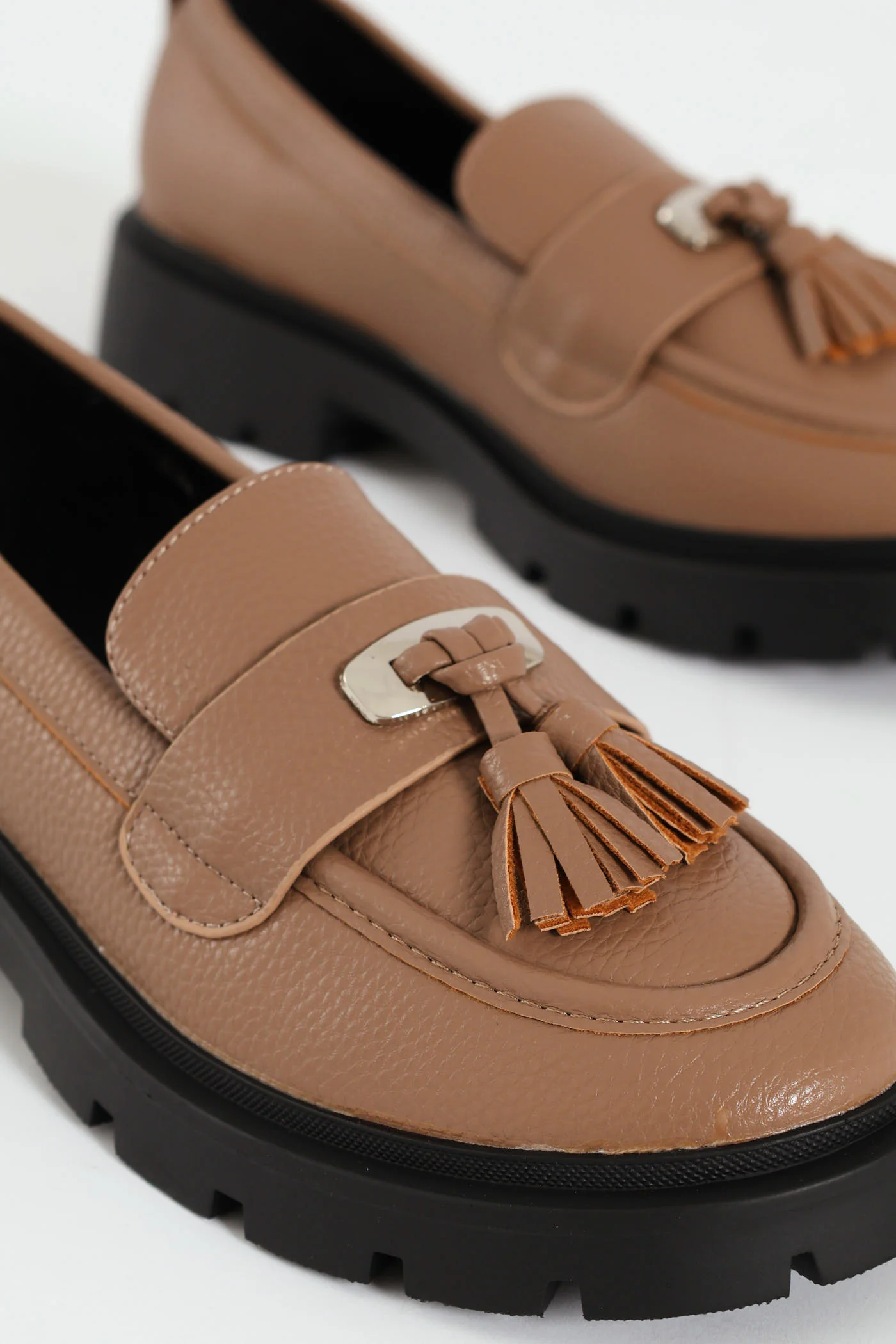Tassel Trim Chunky Loafer - Blush - Image 2