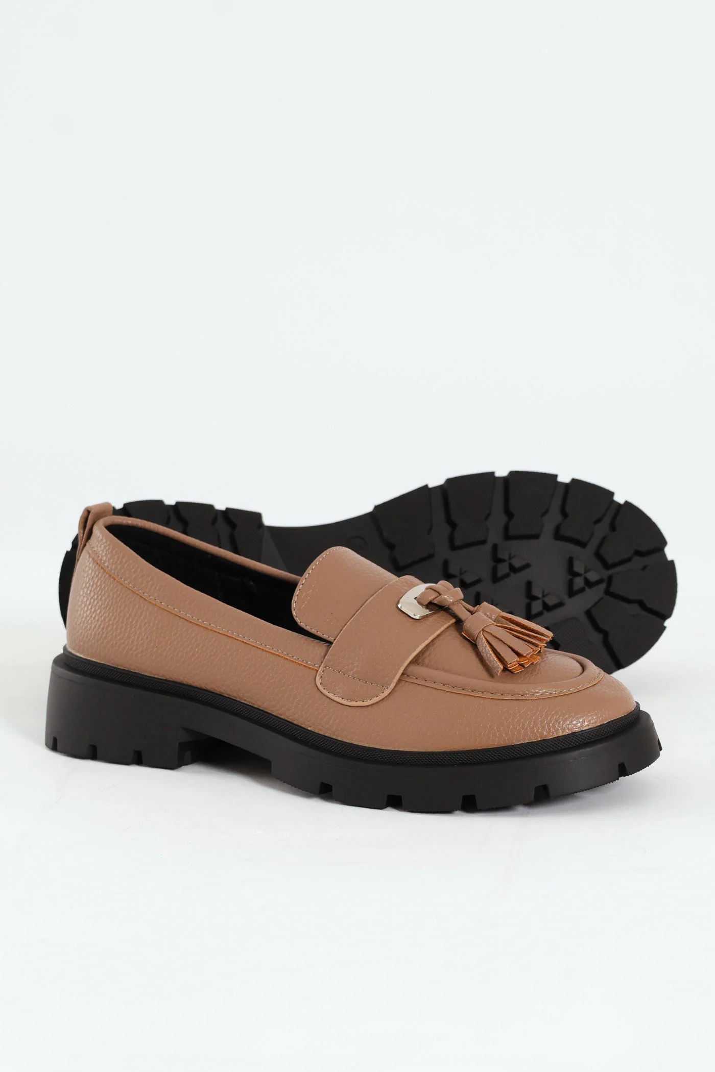 Tassel Trim Chunky Loafer - Blush - Image 5