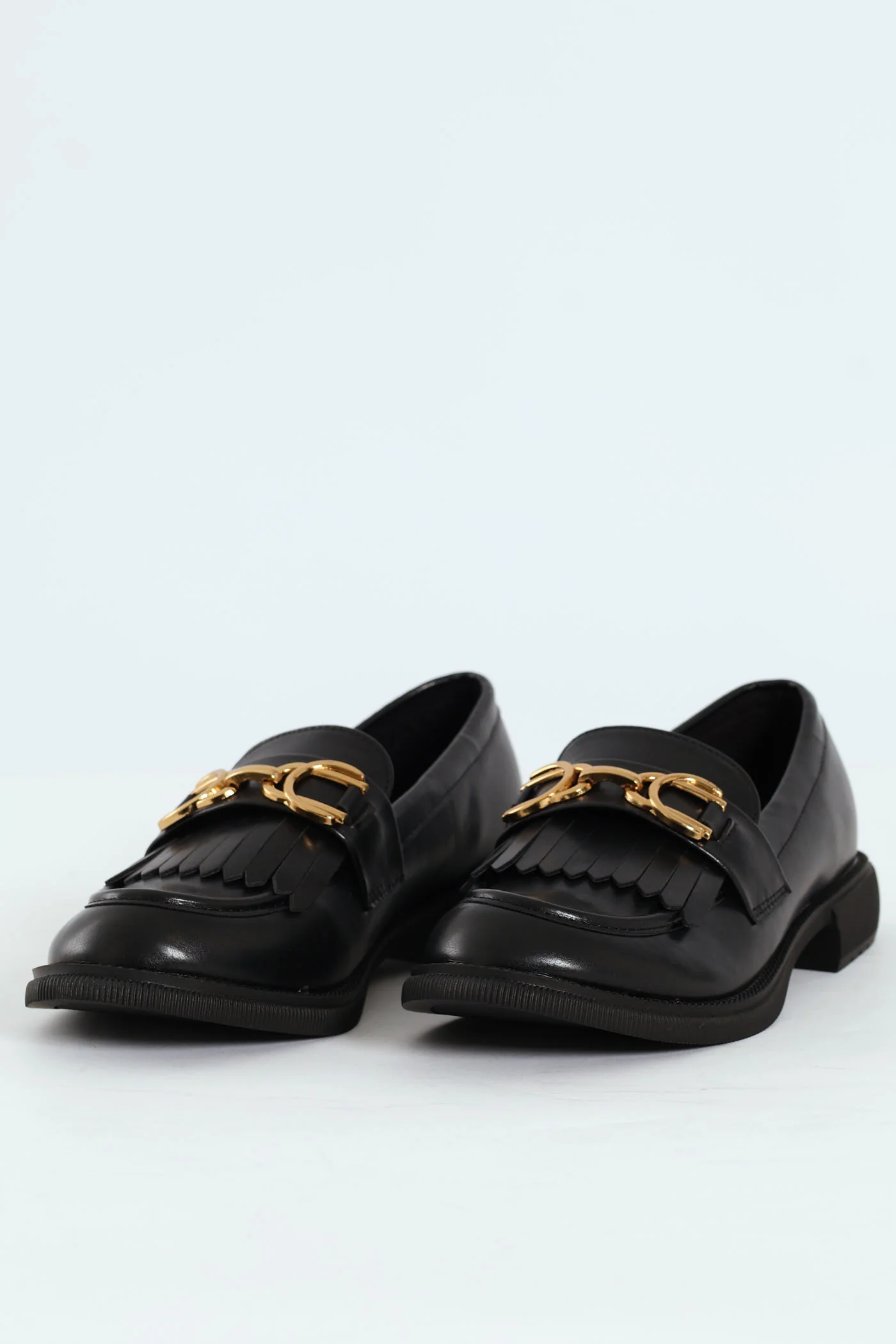Tassel & Trim Detail Loafer - Black - Image 3