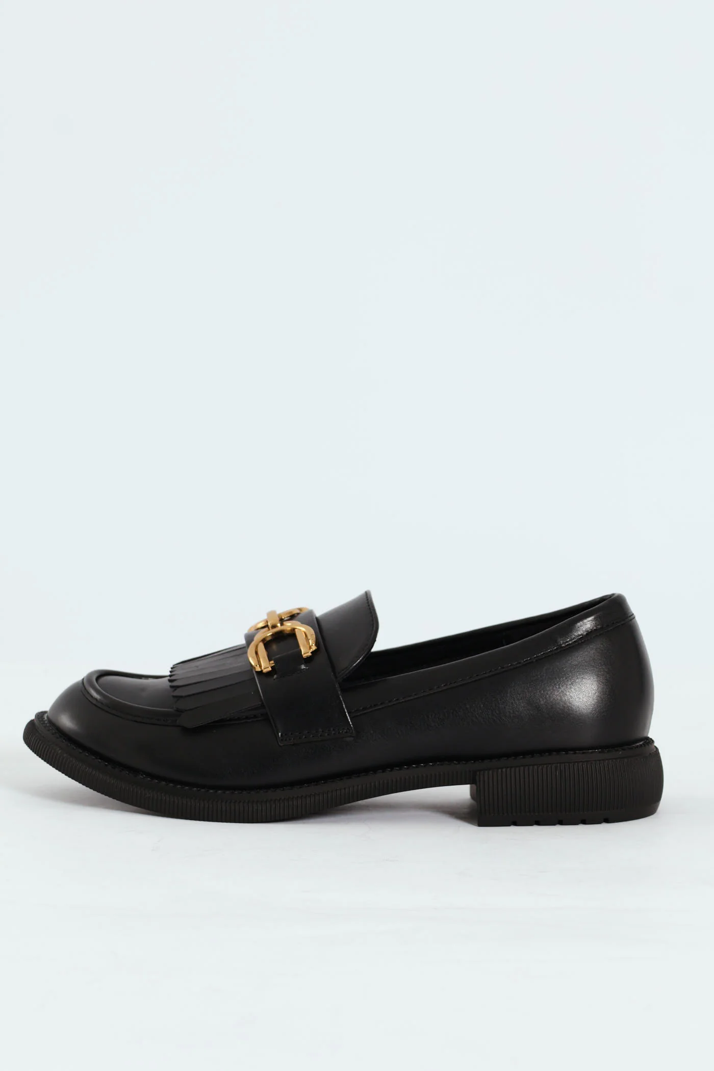 Tassel & Trim Detail Loafer - Black - Image 6