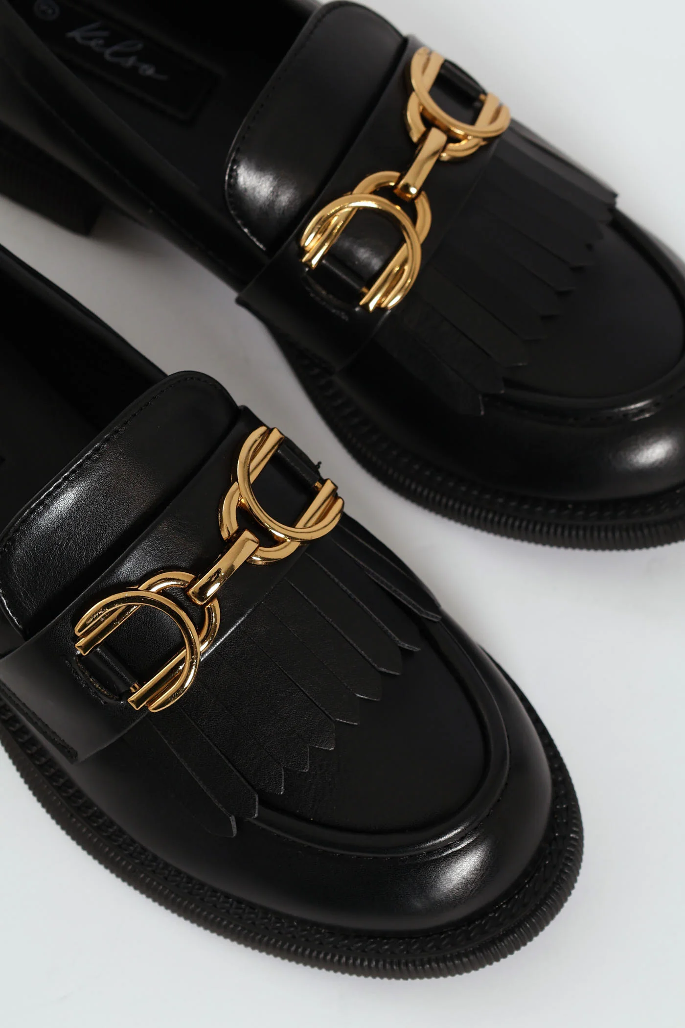 Tassel & Trim Detail Loafer - Black - Image 7