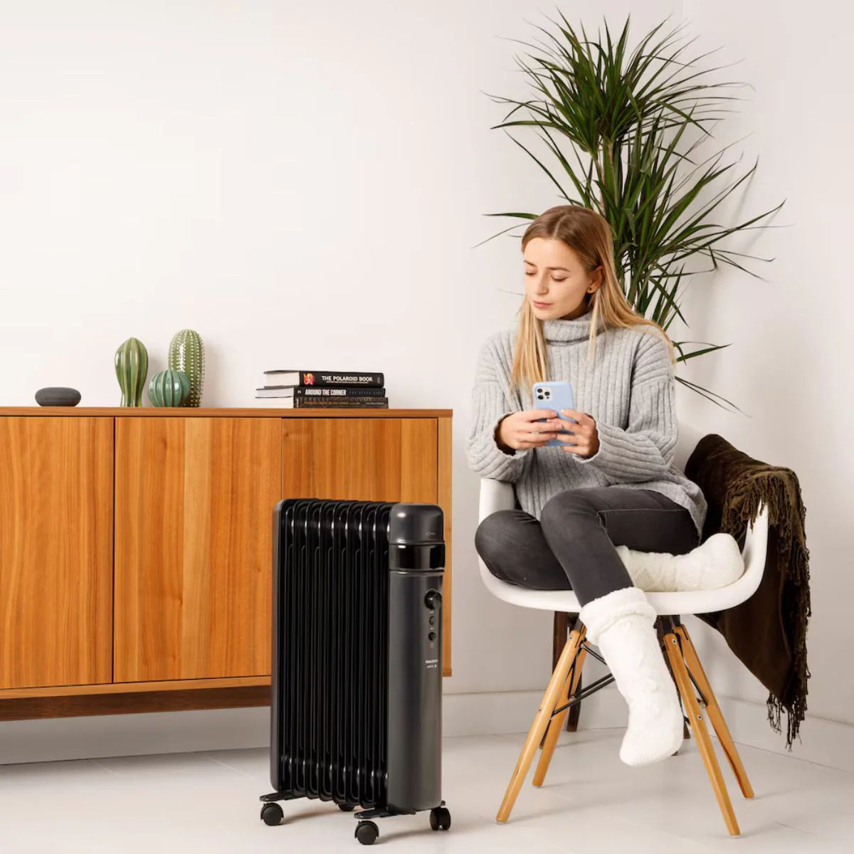 Taurus 7 Fin Oil Filled Steel Wifi Enabled Heater - Black - Image 6