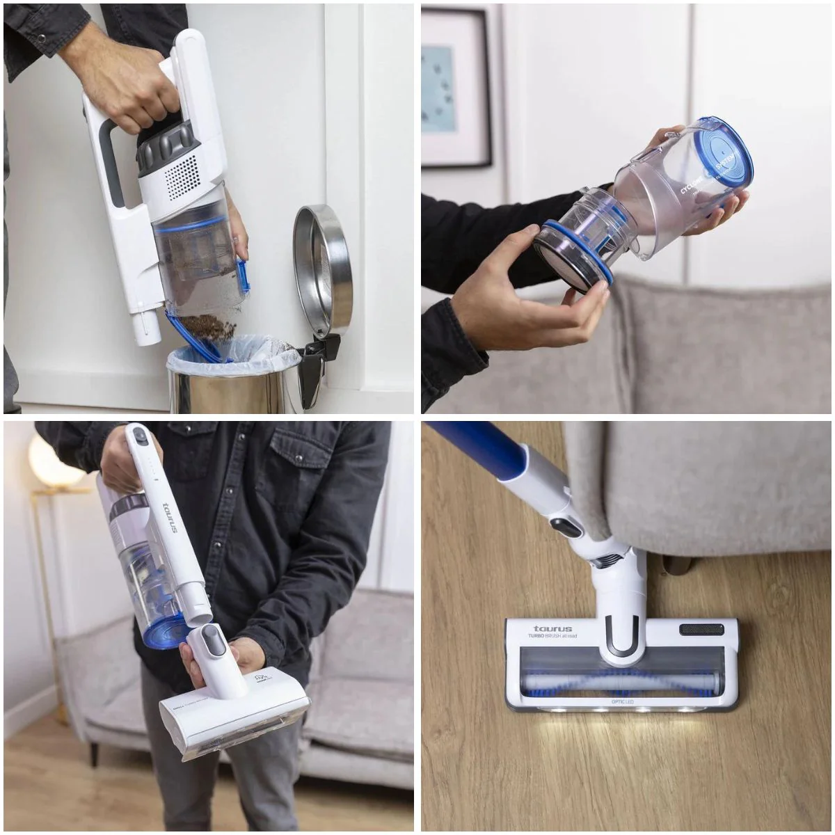 Taurus Cordless Vacuum Cleaner 500ml - Blue - Image 5