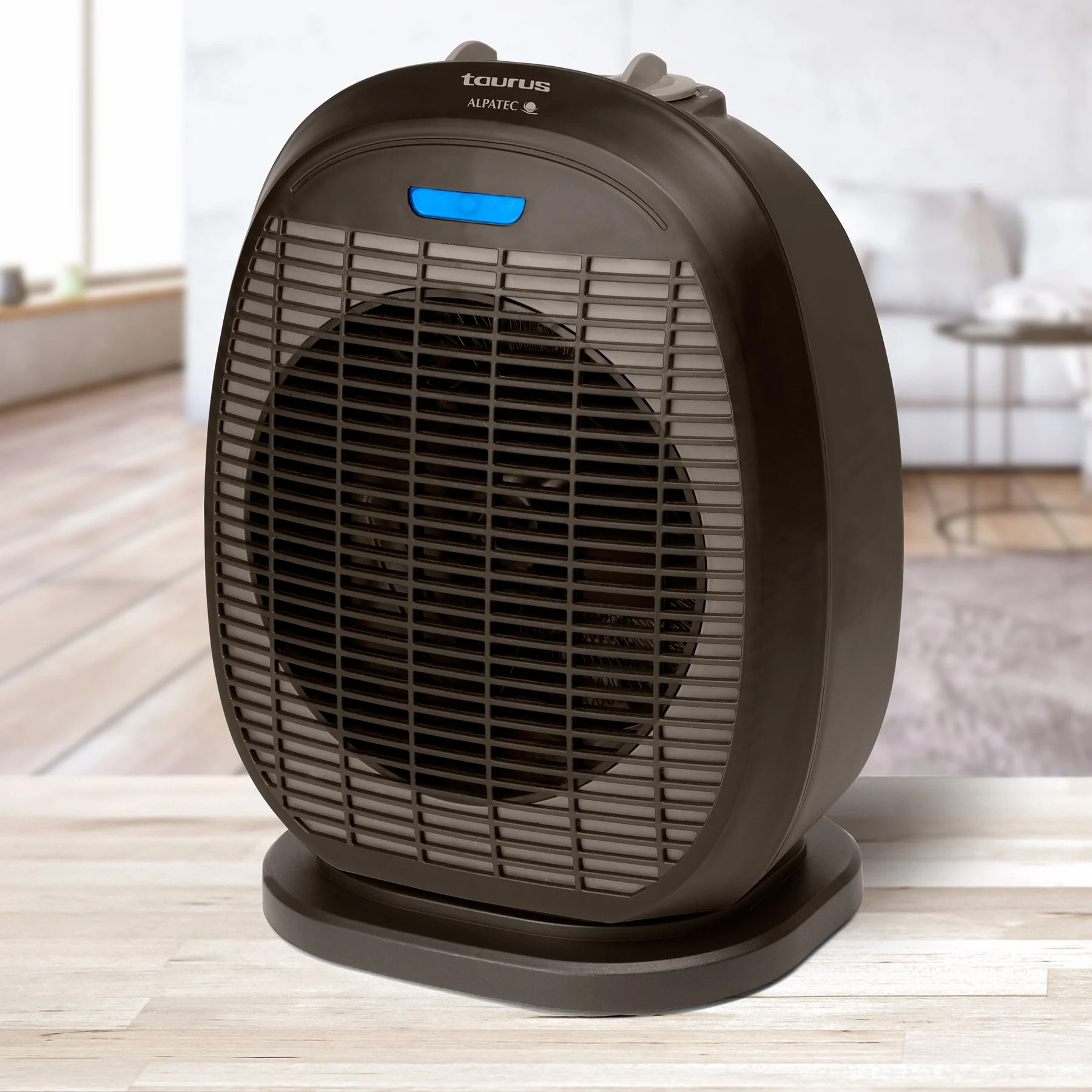 Taurus Oscillating Floor Fan Heater With 2 Heat Settings - Black - Image 2