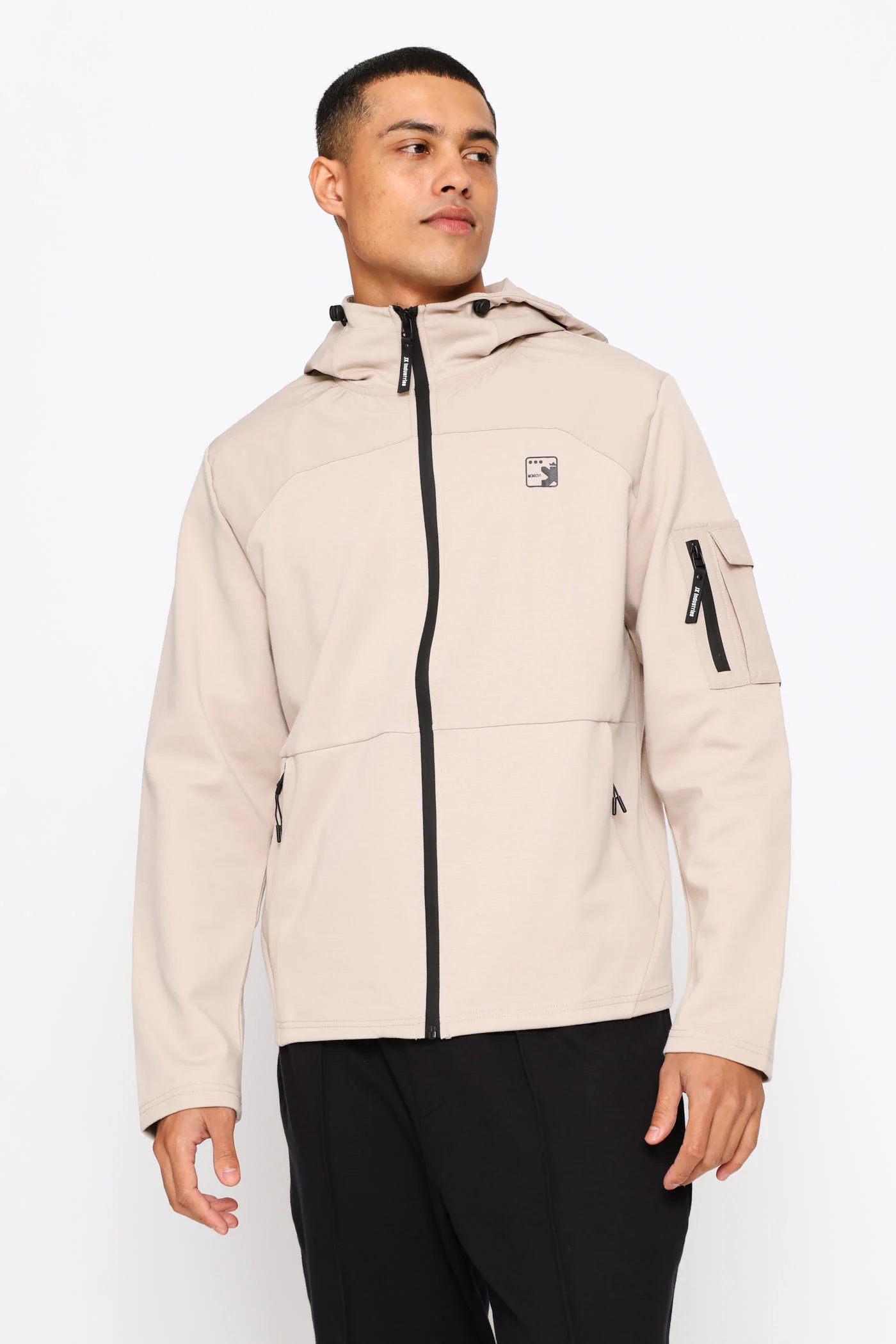 Tech Fleece Zip Through Hoody - Stone - Image 2