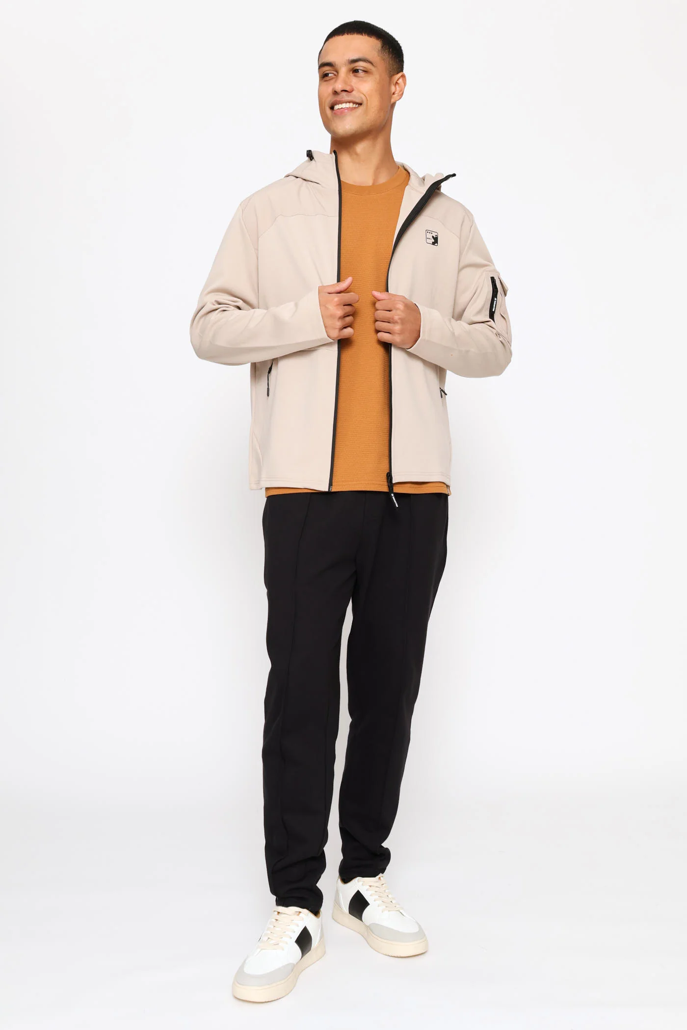 Tech Fleece Zip Through Hoody - Stone - Image 5