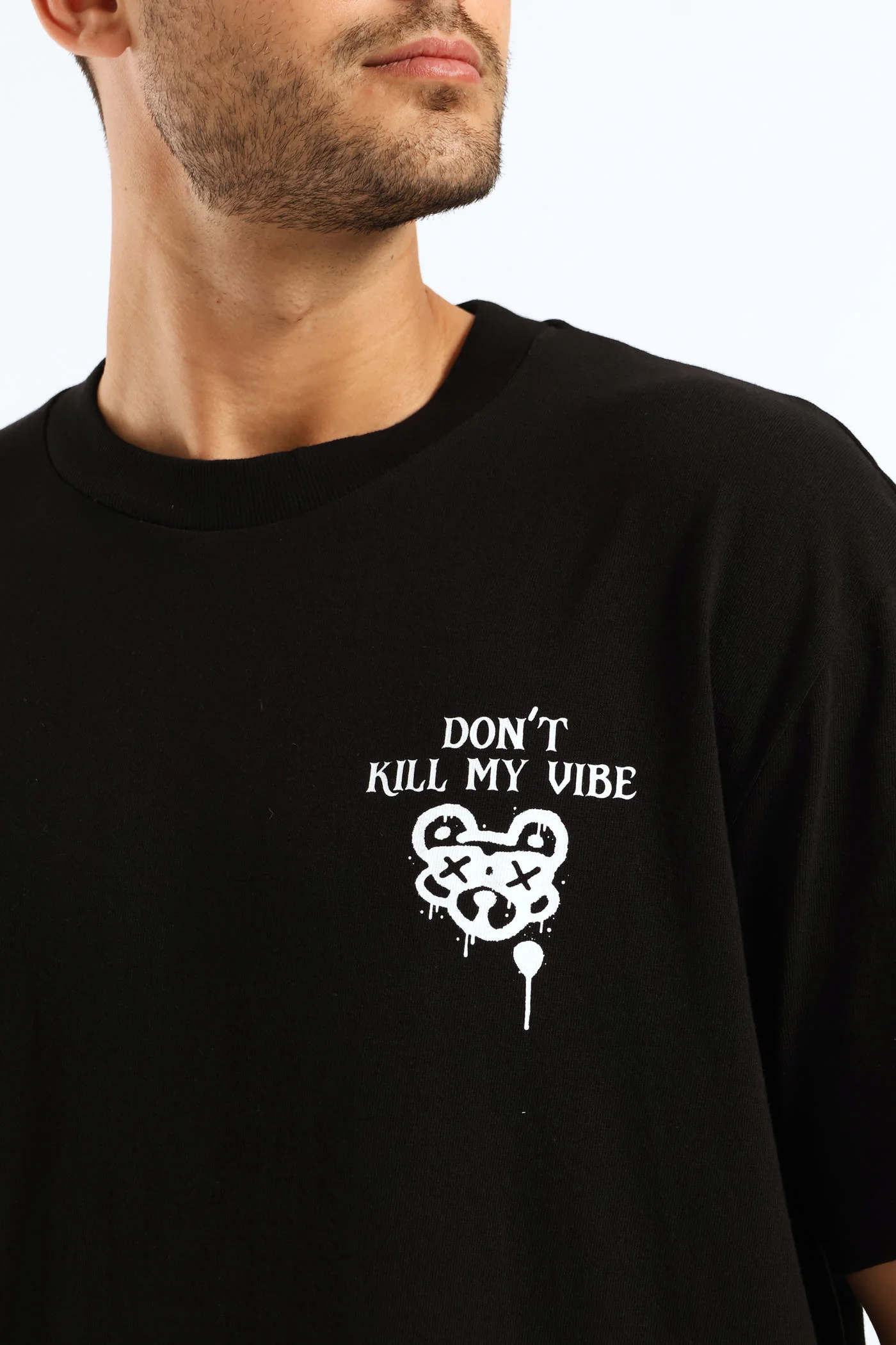 Teddy Bling Oversized Tee - Black - Image 2