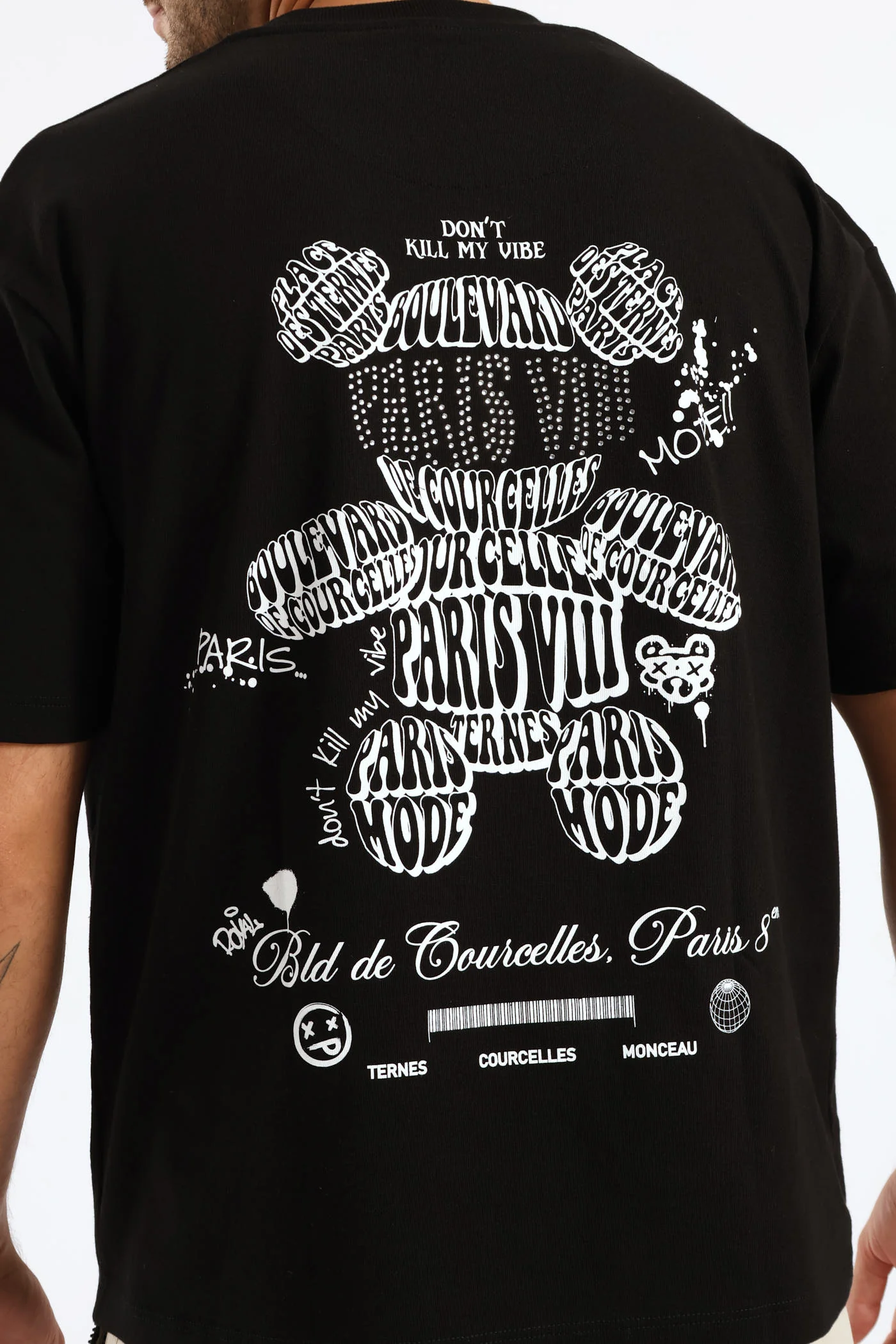 Teddy Bling Oversized Tee - Black - Image 4
