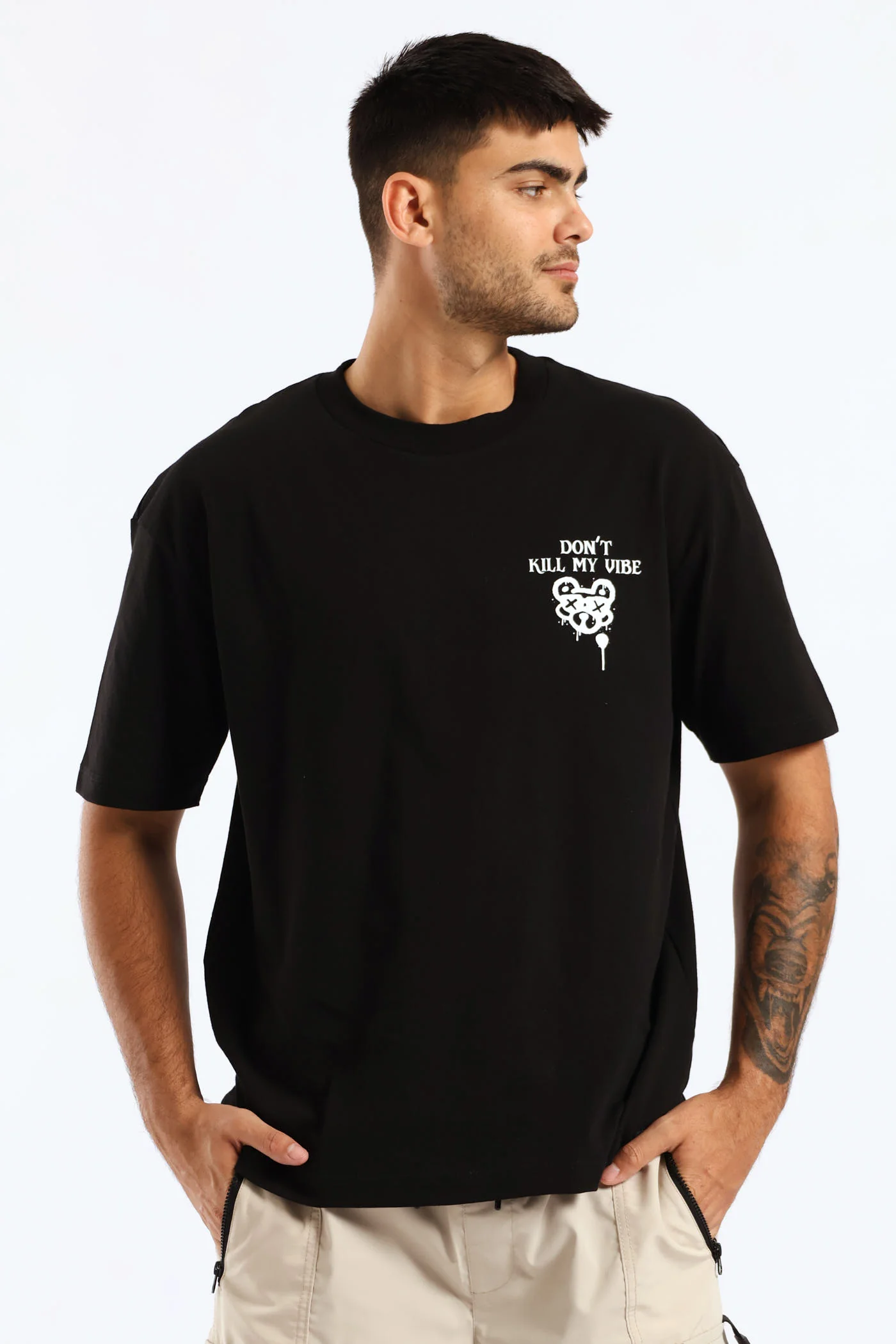Teddy Bling Oversized Tee - Black - Image 5