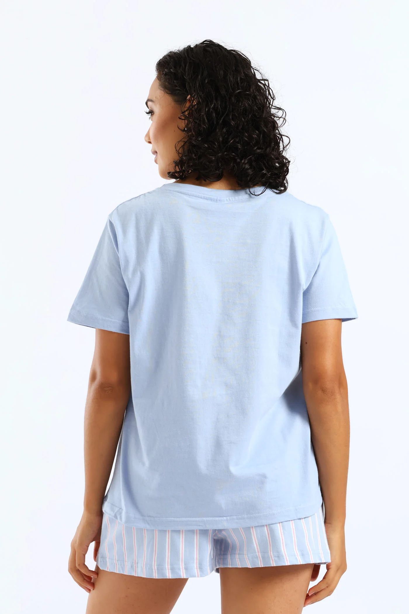 Teddy Bow Knit Short Set - Blue - Image 6