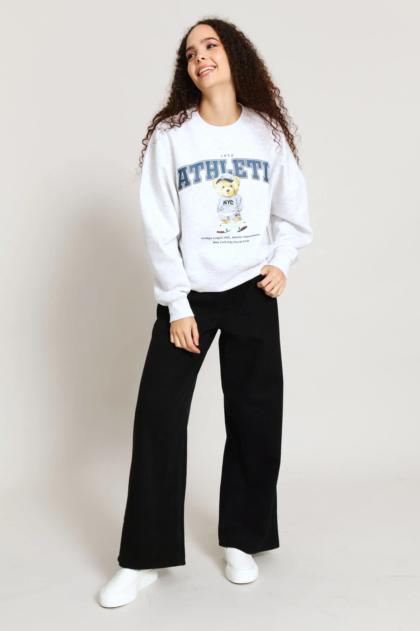 Teddy Crew Fleece Pullover - Grey Melange - Image 5