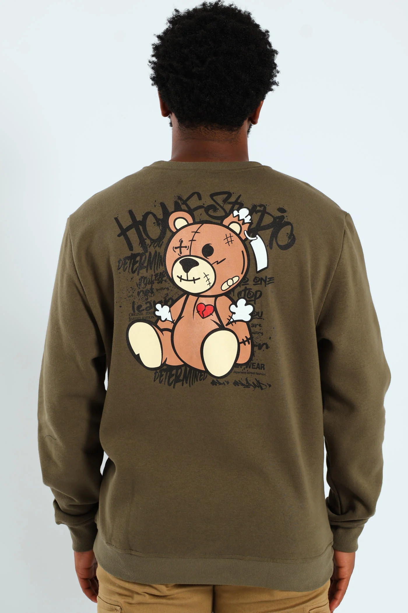 Teddy Front & Back Fleece Top - Fatigue - Image 2