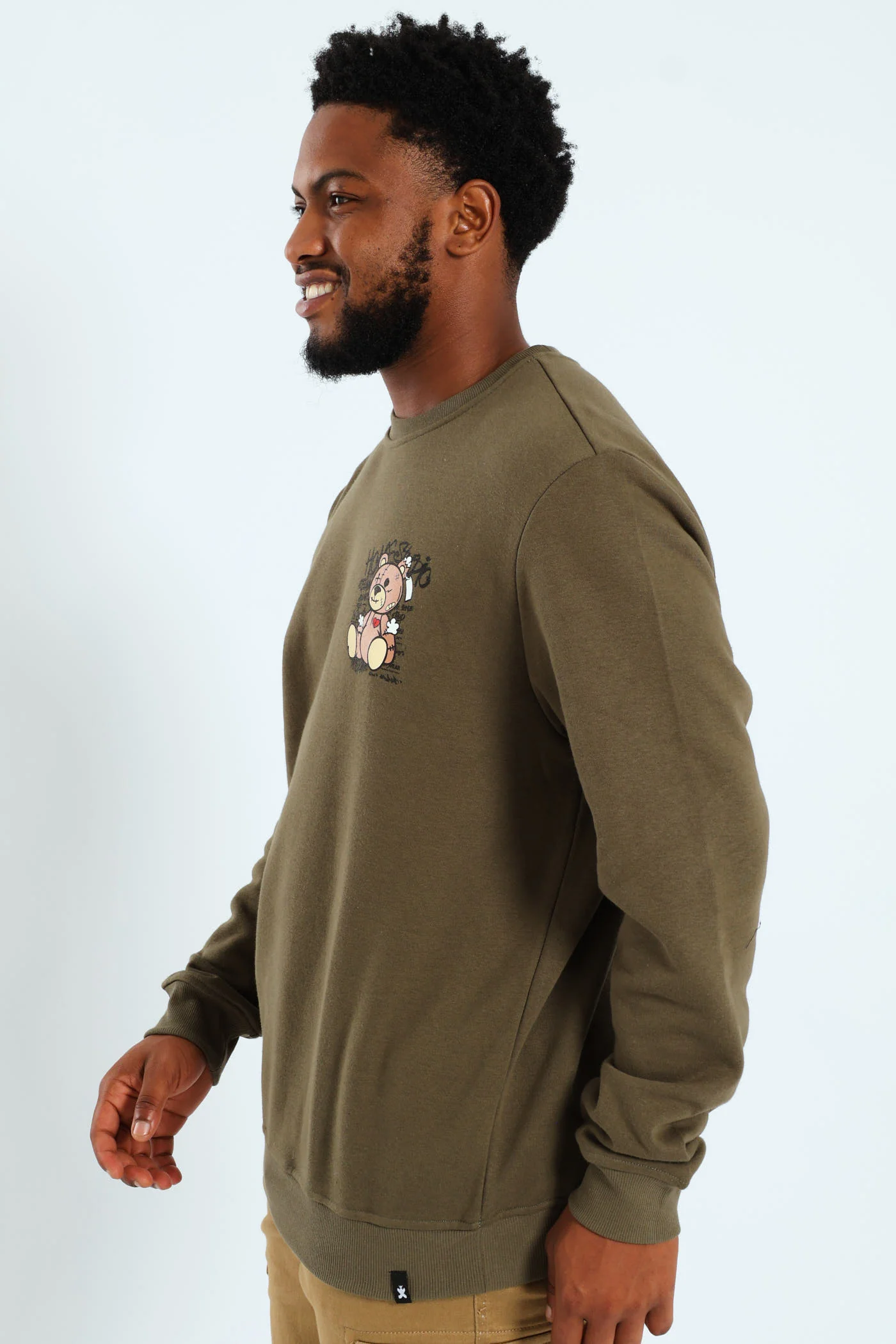 Teddy Front & Back Fleece Top - Fatigue - Image 3