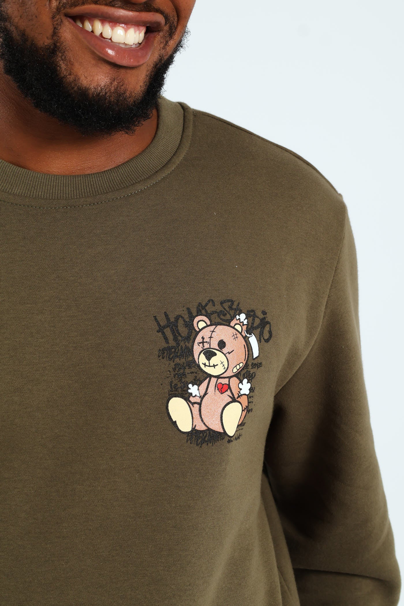 Teddy Front & Back Fleece Top - Fatigue - Image 4