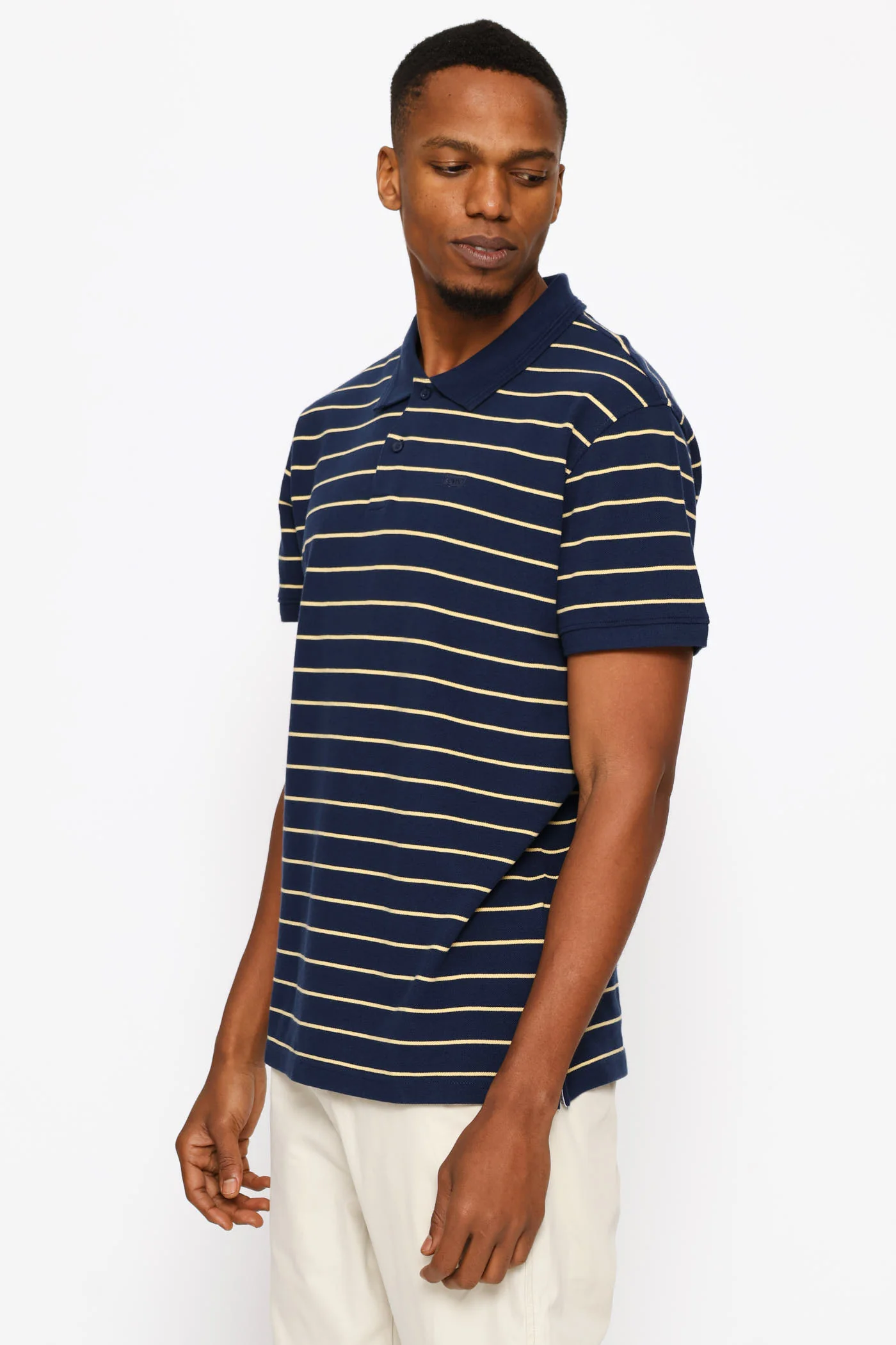Teddy Stripe Icon Polo Golfer - Navy - Image 3