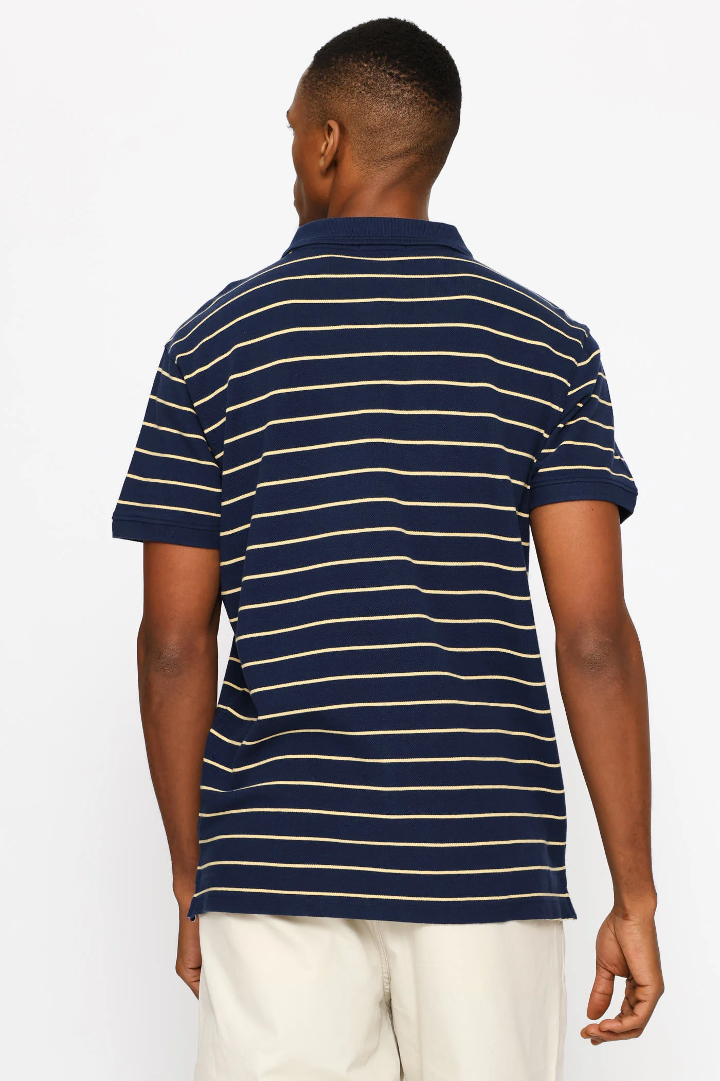 Teddy Stripe Icon Polo Golfer - Navy - Image 4