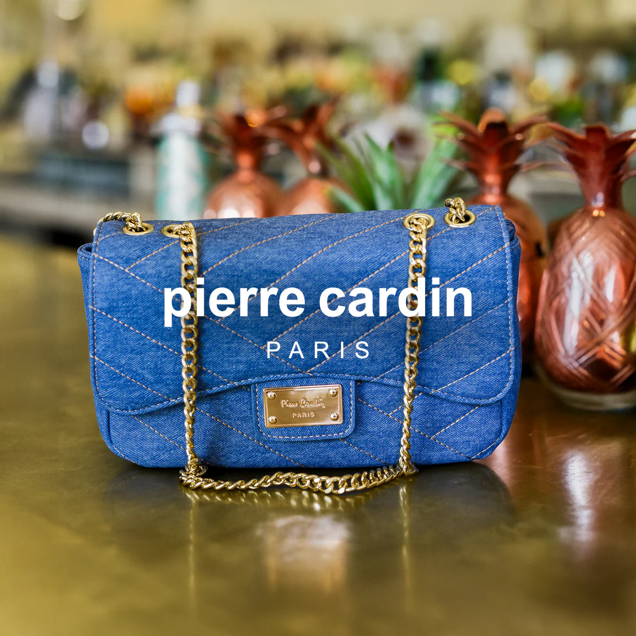 Tessa Shoulder Chain Bag - Denim - Image 8