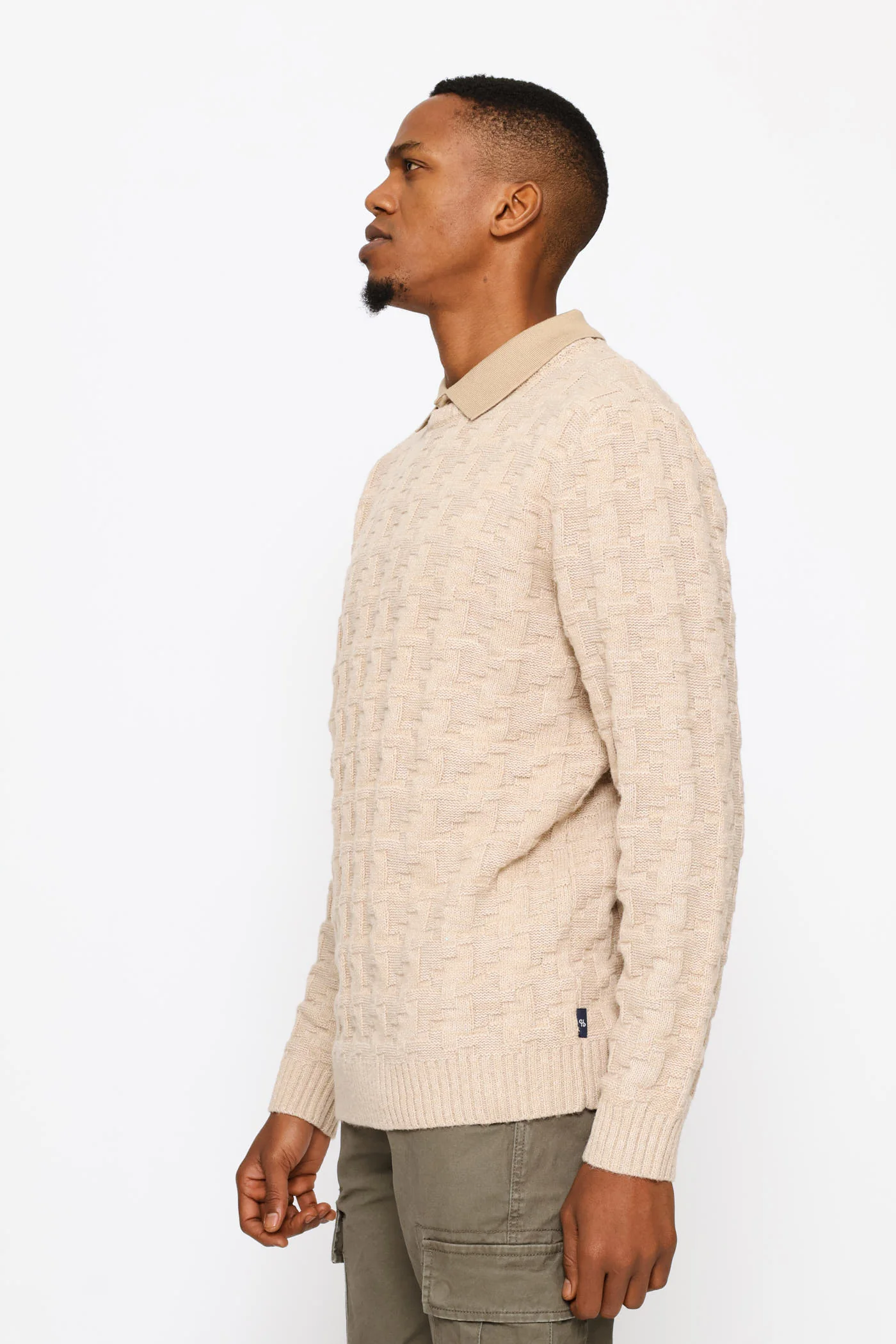Tetris Crew Knitwear - Stone - Image 8