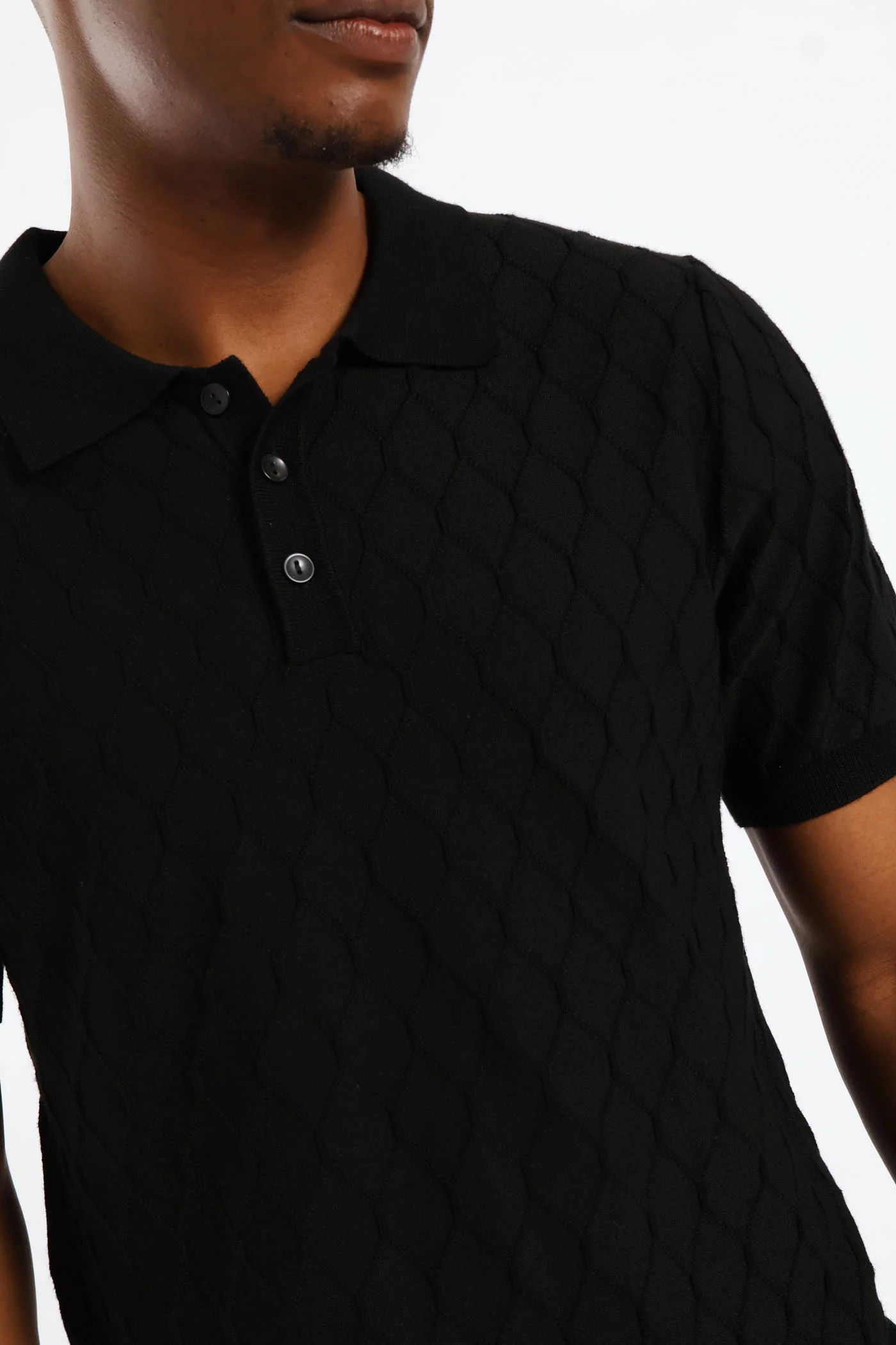 Text Knit Golfer - Black - Image 2